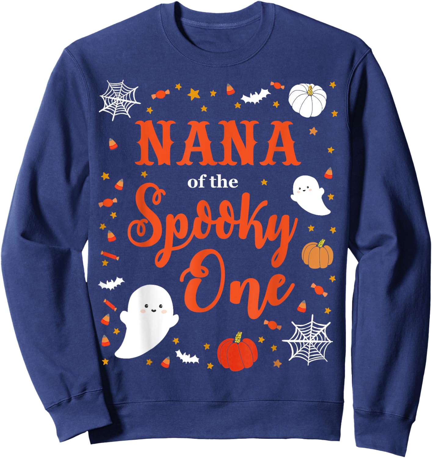 Nana Halloween 1st Birthday Matching Family Spooky One Sweatshirt - Sweatshirt | Navy