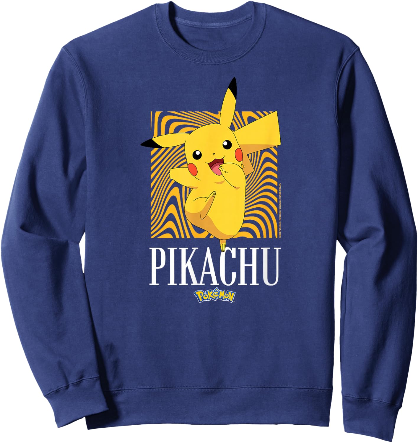 Pokémon - Pikachu Abstract Background Sweatshirt - Sweatshirt | Navy