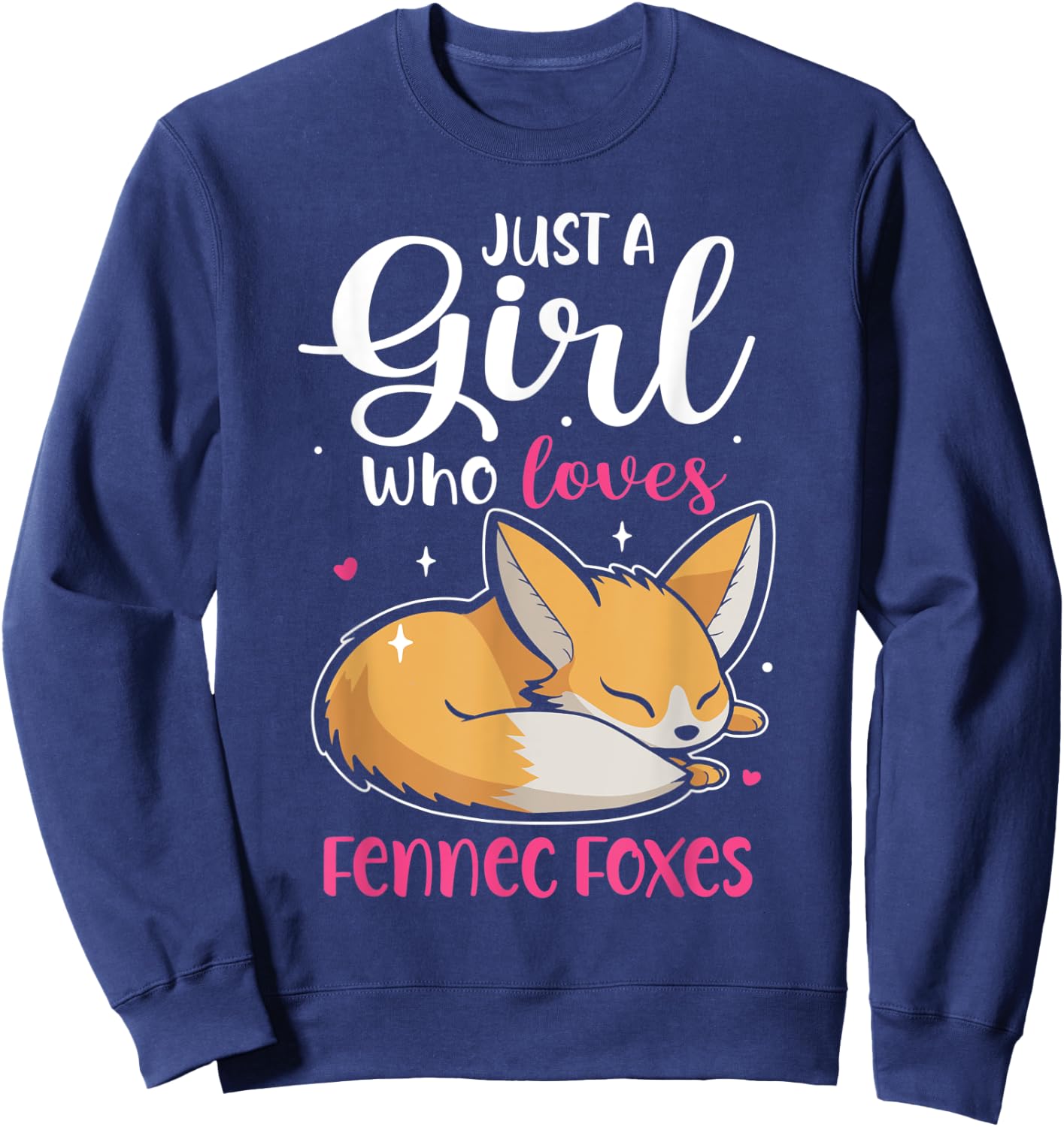 Women Loves Wildlife Animals Nature Forest Fennec Foxes Sweatshirt - Sweatshirt | Navy