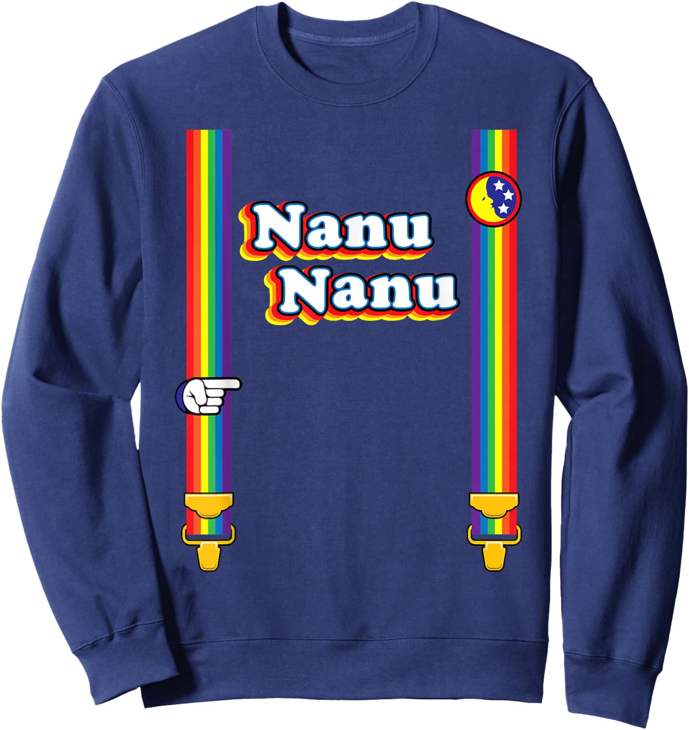 Nanu Nanu Retro 70s Sweatshirt - Sweatshirt | Navy