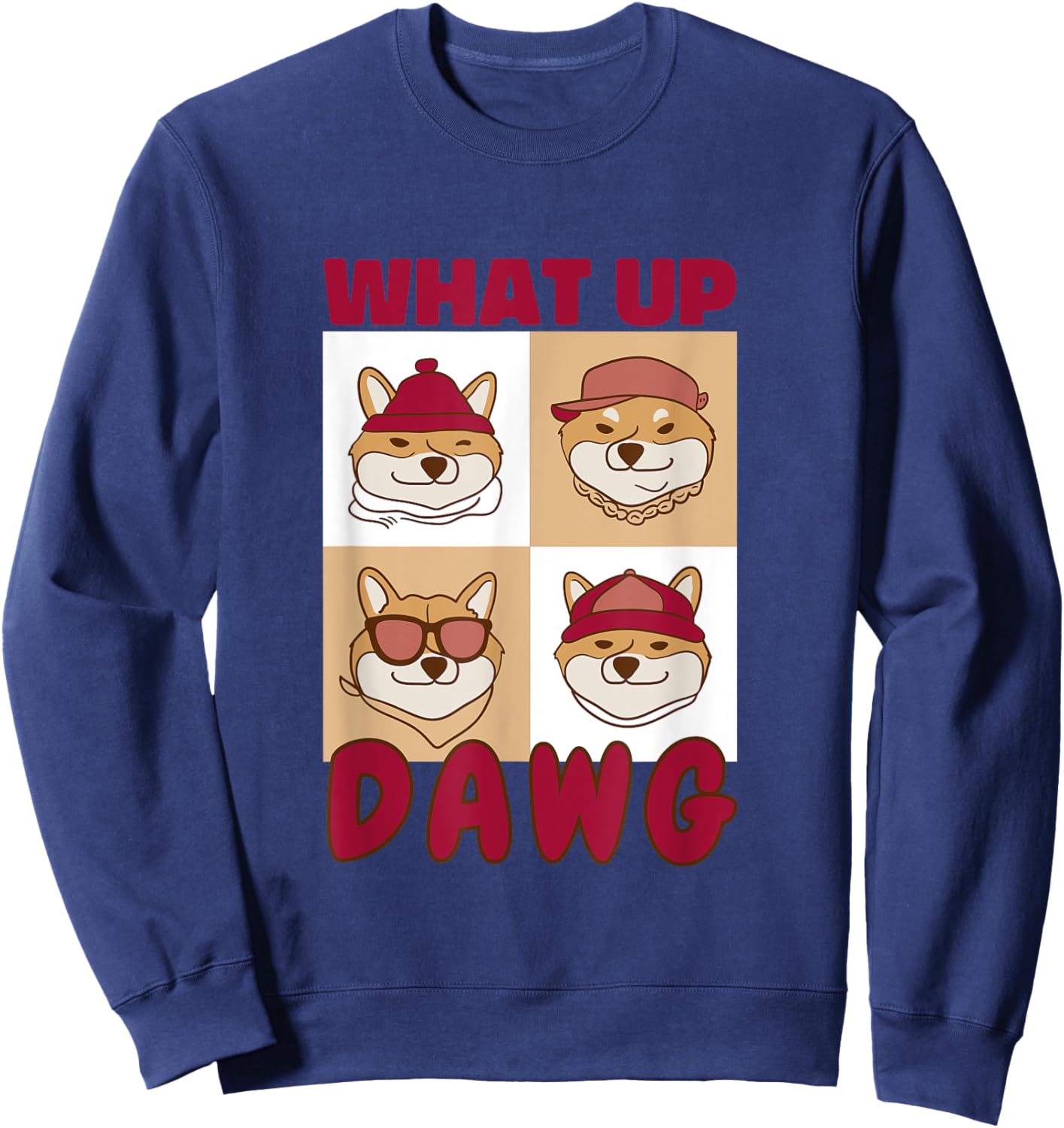 What Up Dawg Sweatshirt - Sweatshirt | Navy