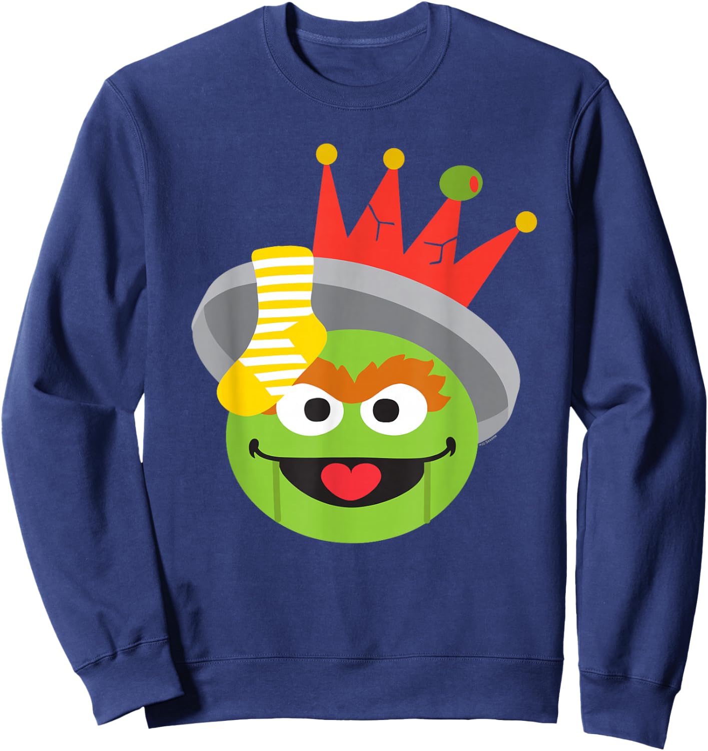 Sesame Street Christmas Nutcracker Oscar The Grouch Sweatshirt - Sweatshirt | Navy