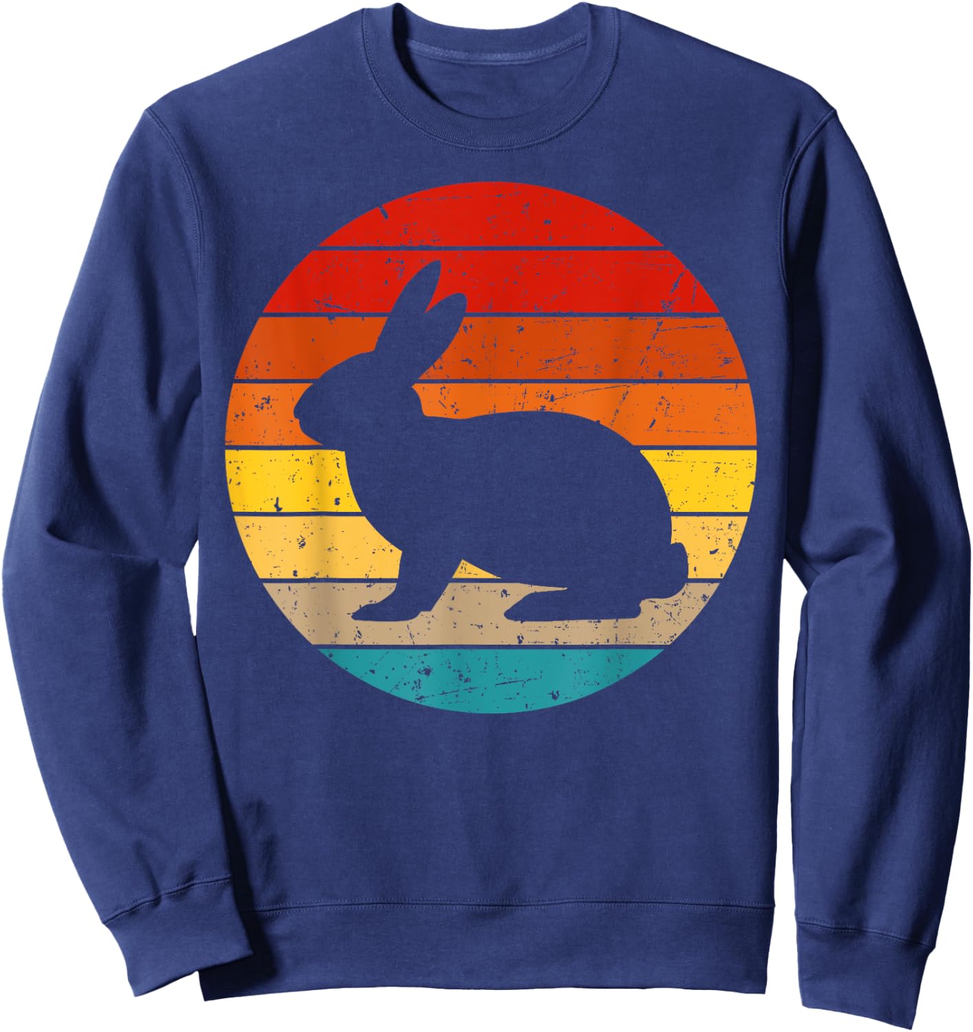 Funny Vintage Rabbit Designs For Kids Men Women Hare Pet Sweatshirt - Sweatshirt | Navy