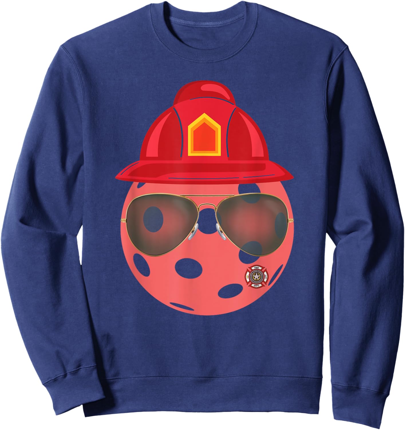 Funny Firefighter Fireman Pickleball Lover Player Coach Sweatshirt - Sweatshirt | Navy