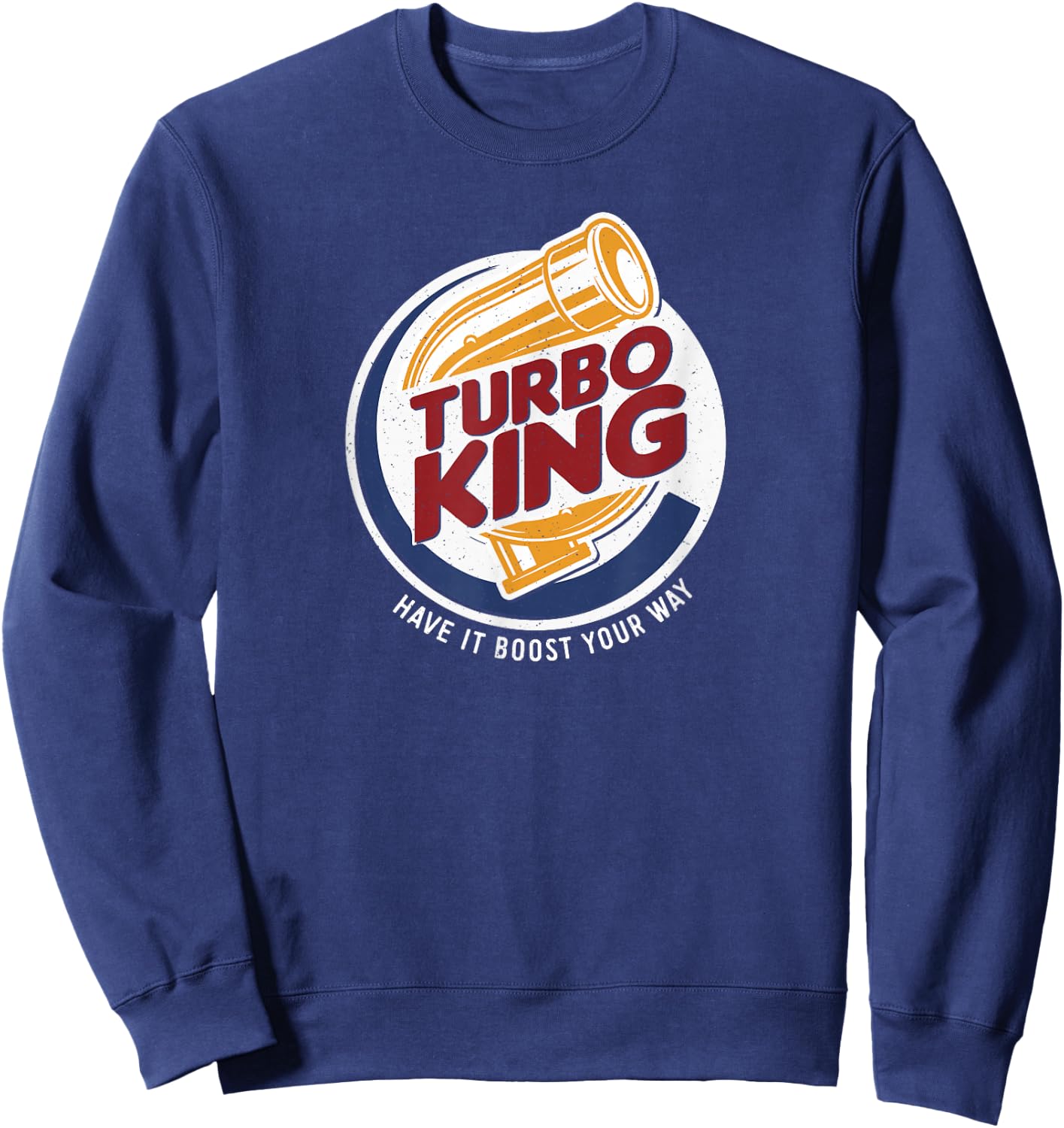 Vintage Turbo King - Drag Racing Sweatshirt - Sweatshirt | Navy