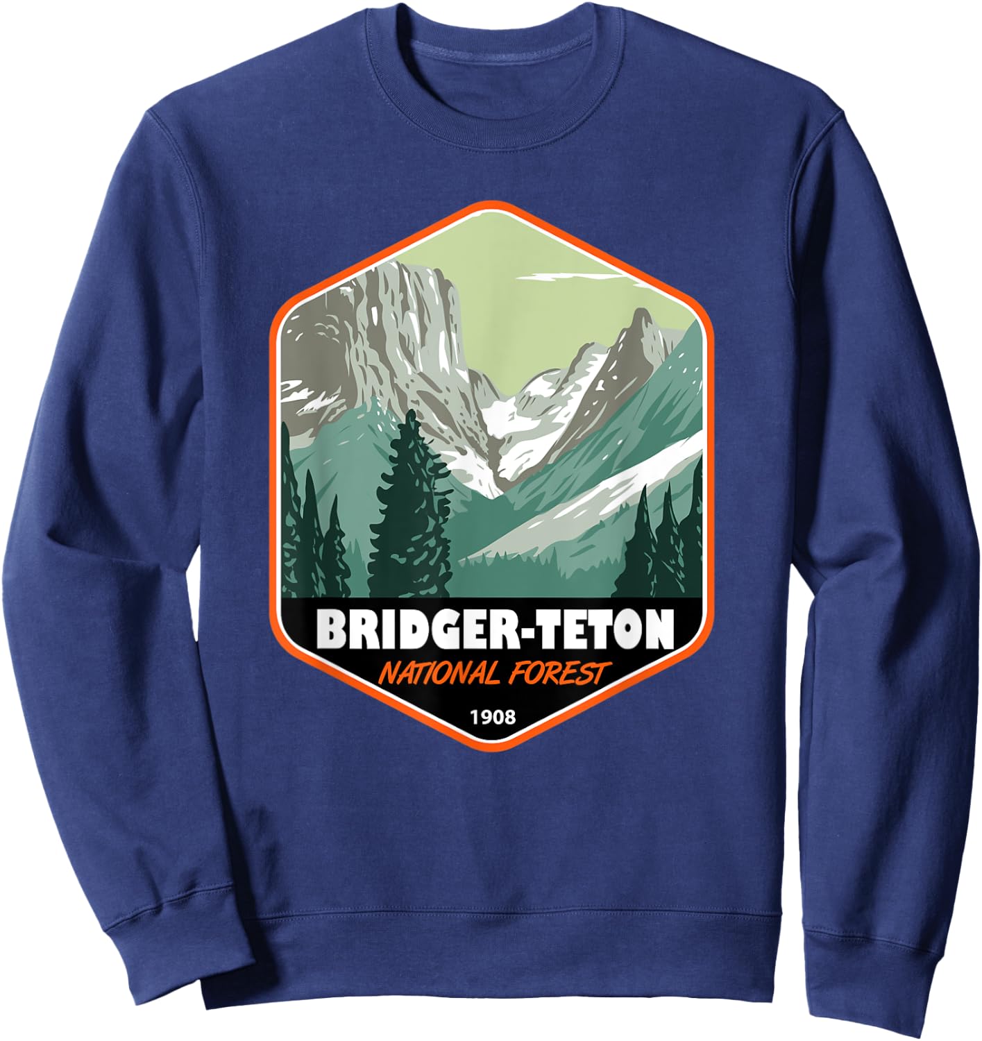 Bridger Teton National Forest Continental Divide Badge Sweatshirt - Sweatshirt | Navy