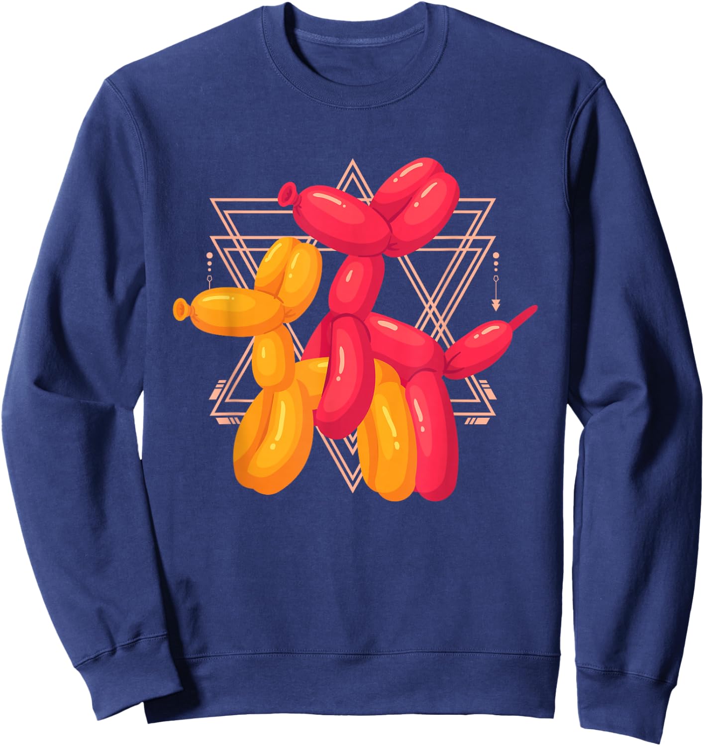 Funny Balloon Dog Sculpture Pair | Adult Humor Sweatshirt - Sweatshirt | Navy