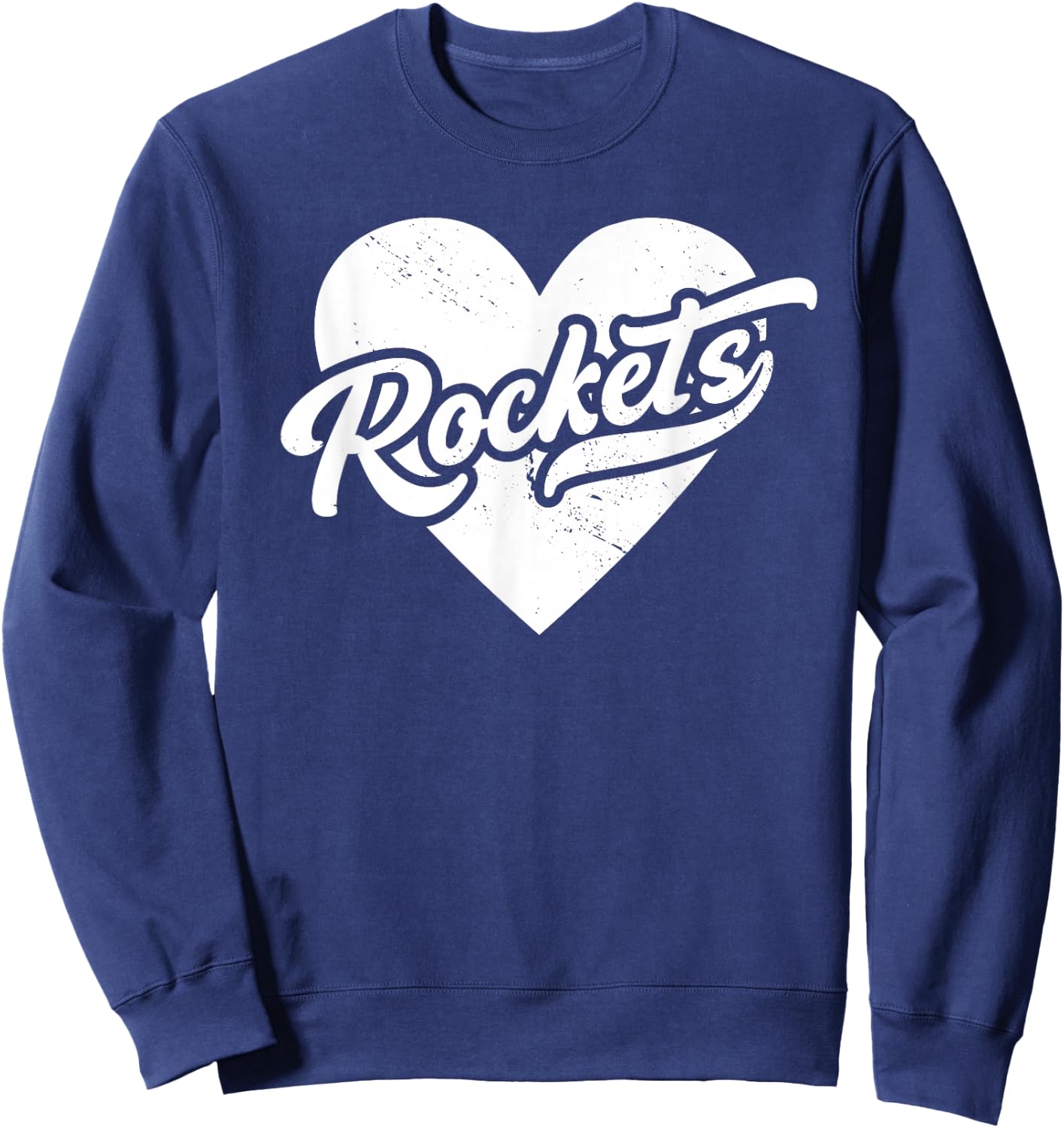 Vintage Rockets School Spirit Go Rockets Love Sweatshirt - Sweatshirt | Navy