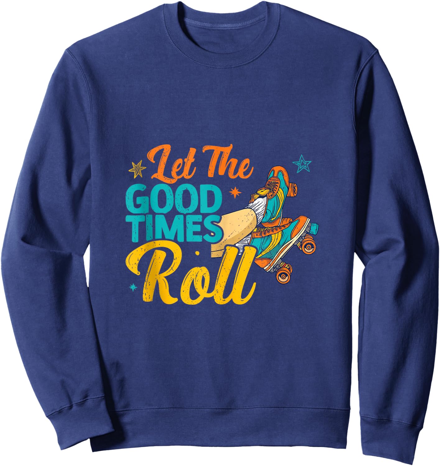Retro Rollerskates 80's Derby Roller Skating for Teen Girls Sweatshirt - Sweatshirt | Navy