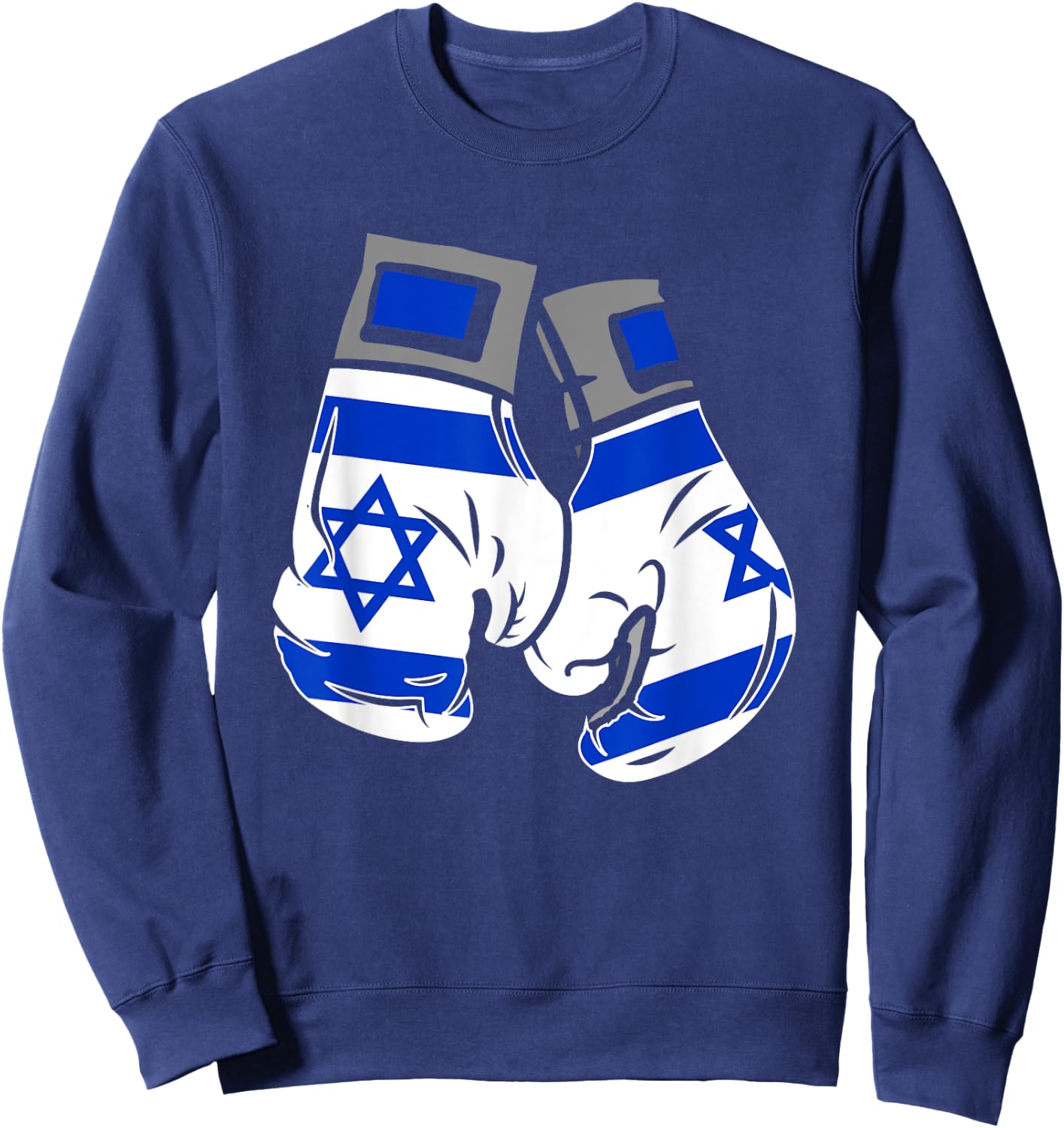 Boxing Glove With The Flag Of Israel Sweatshirt - Sweatshirt | Navy