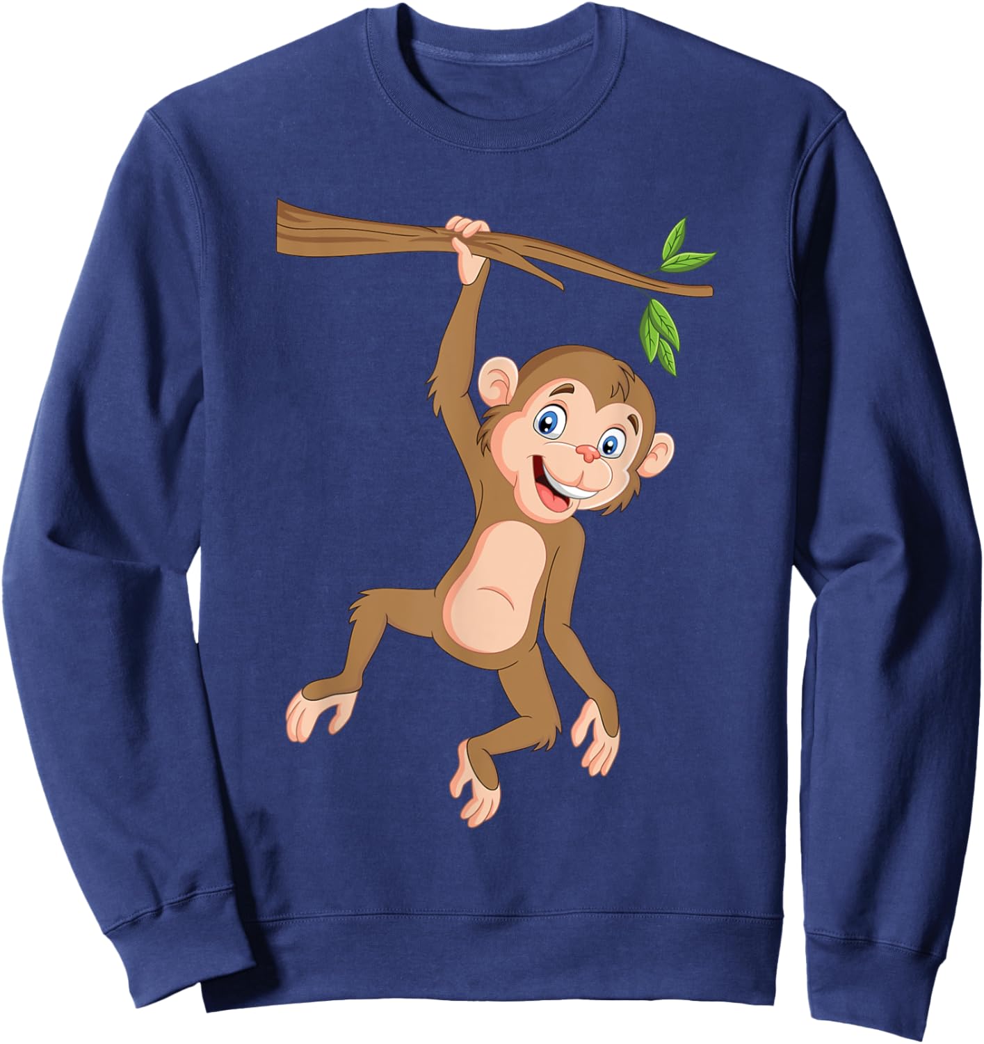 Hanging Monkey - Monkeys Jungle Safari Primate Animal Lover Sweatshirt - Sweatshirt | Navy