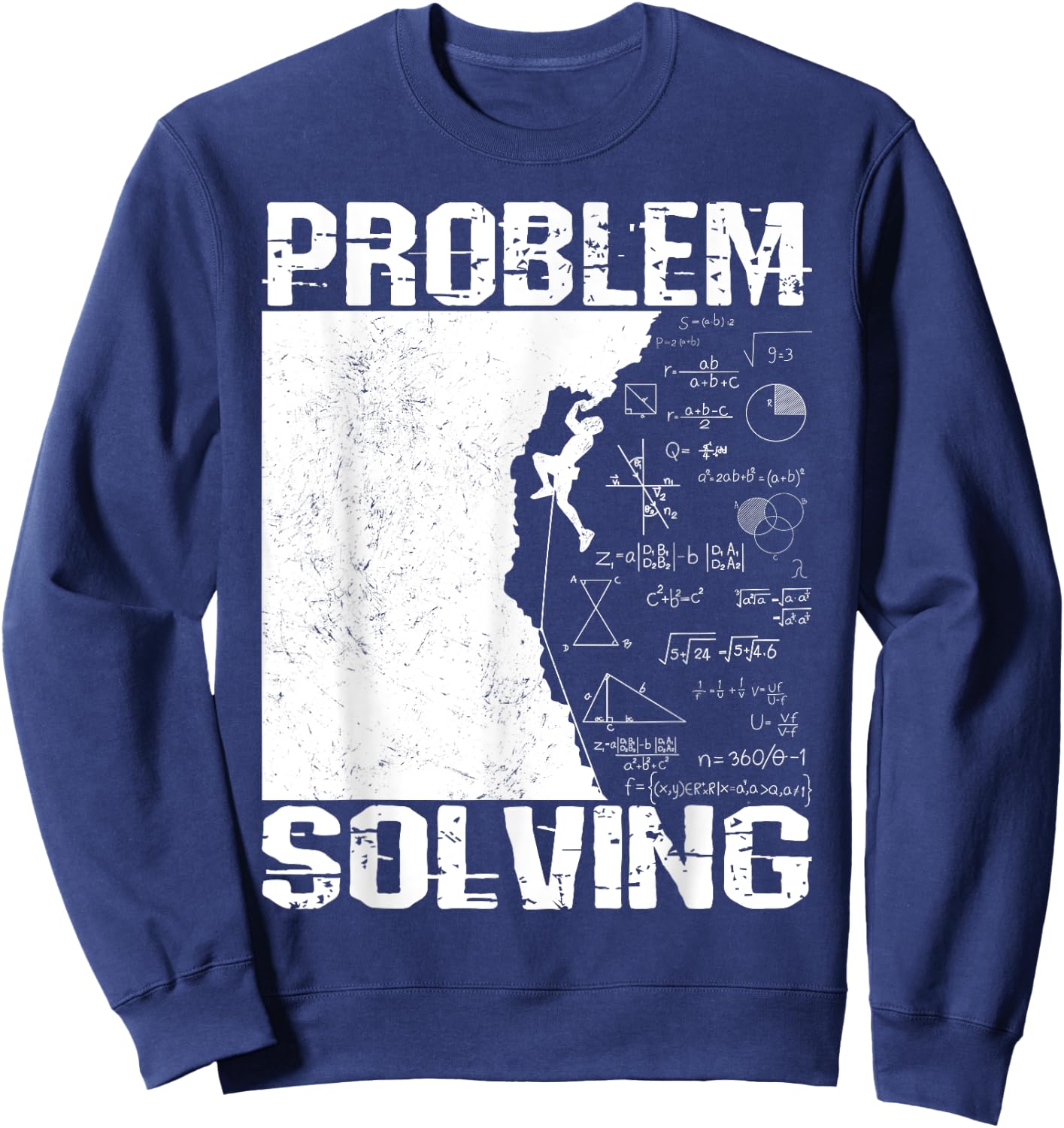 Problem Solving Climber Present - Rock Climbing, Bouldering Sweatshirt - Sweatshirt | Navy