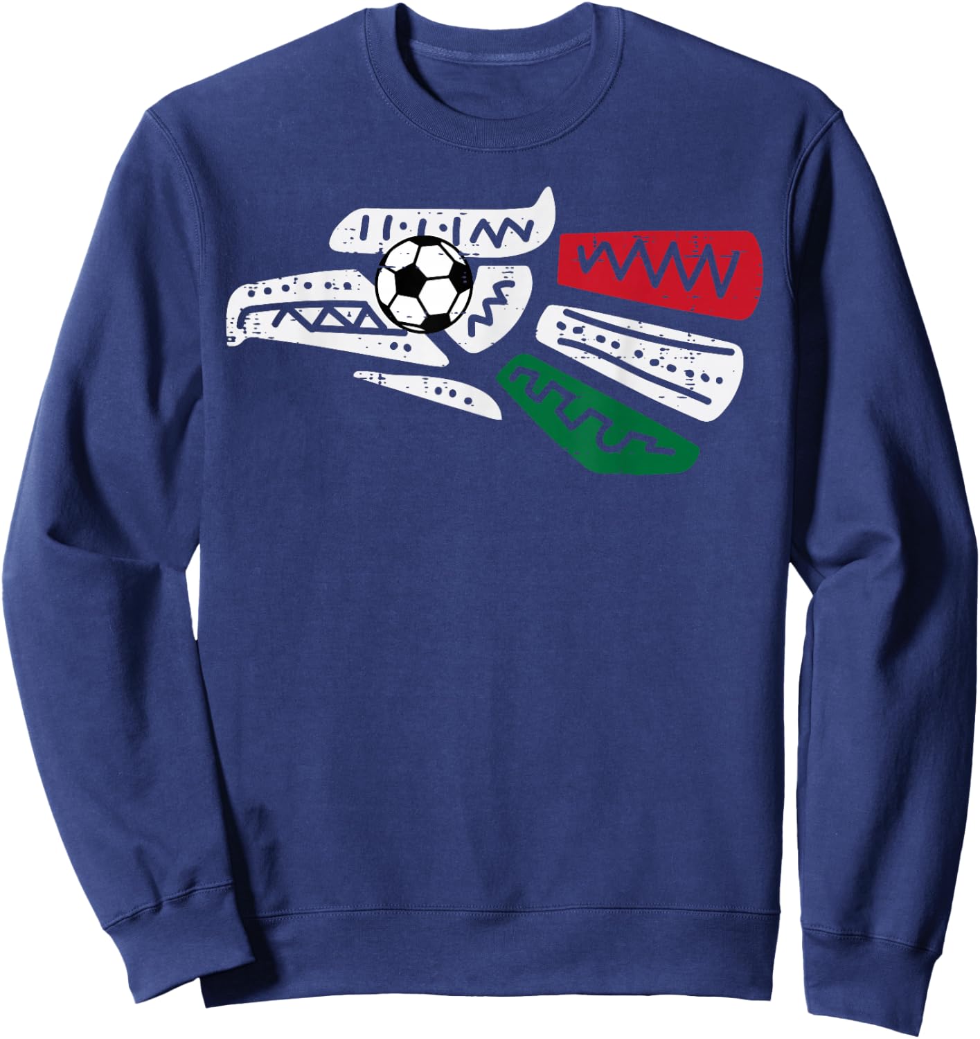 Mexican Eagle Mexico Soccer Ball Men Women Boys Girls Kids Sweatshirt - Sweatshirt | Navy