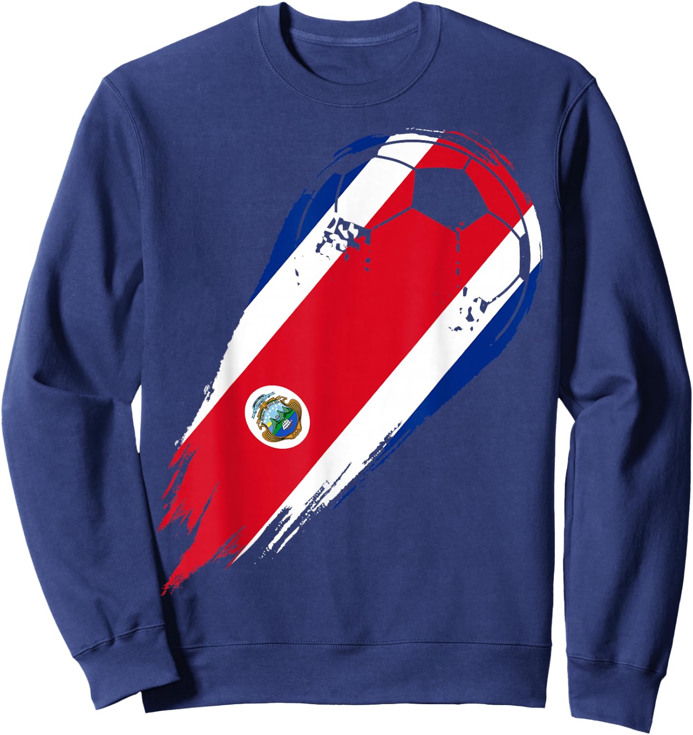 Soccer Country Flag of Costa Rica Sweatshirt - Sweatshirt | Navy