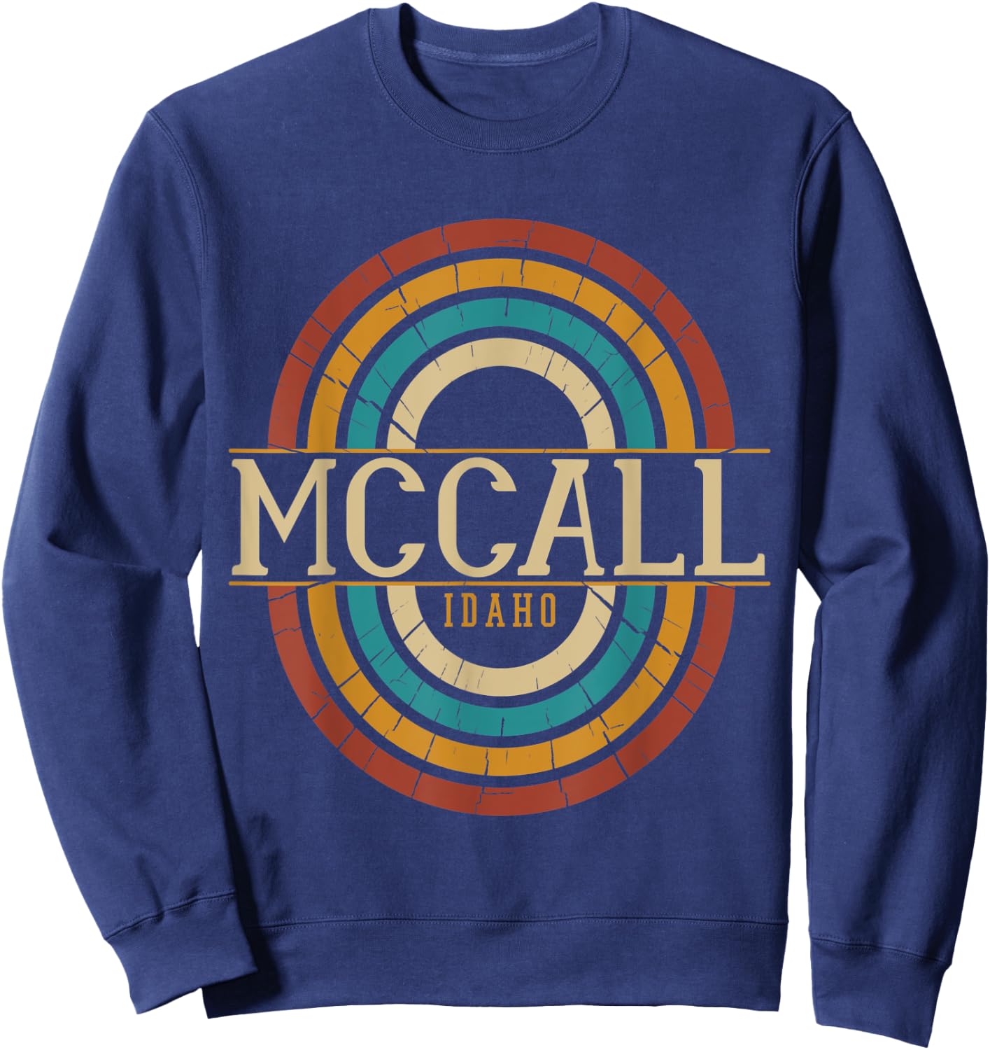 Vintage Retro McCall Idaho ID Women Men Souvenirs Sweatshirt - Sweatshirt | Navy
