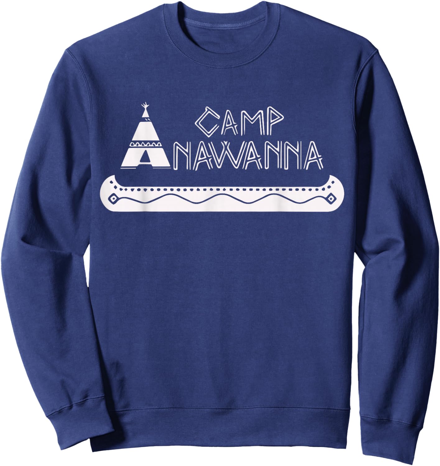 Camp Anawanna Vintage - -Adults - Black - Small - Short Sleeve - Vintage Sweatshirt - Sweatshirt | Navy