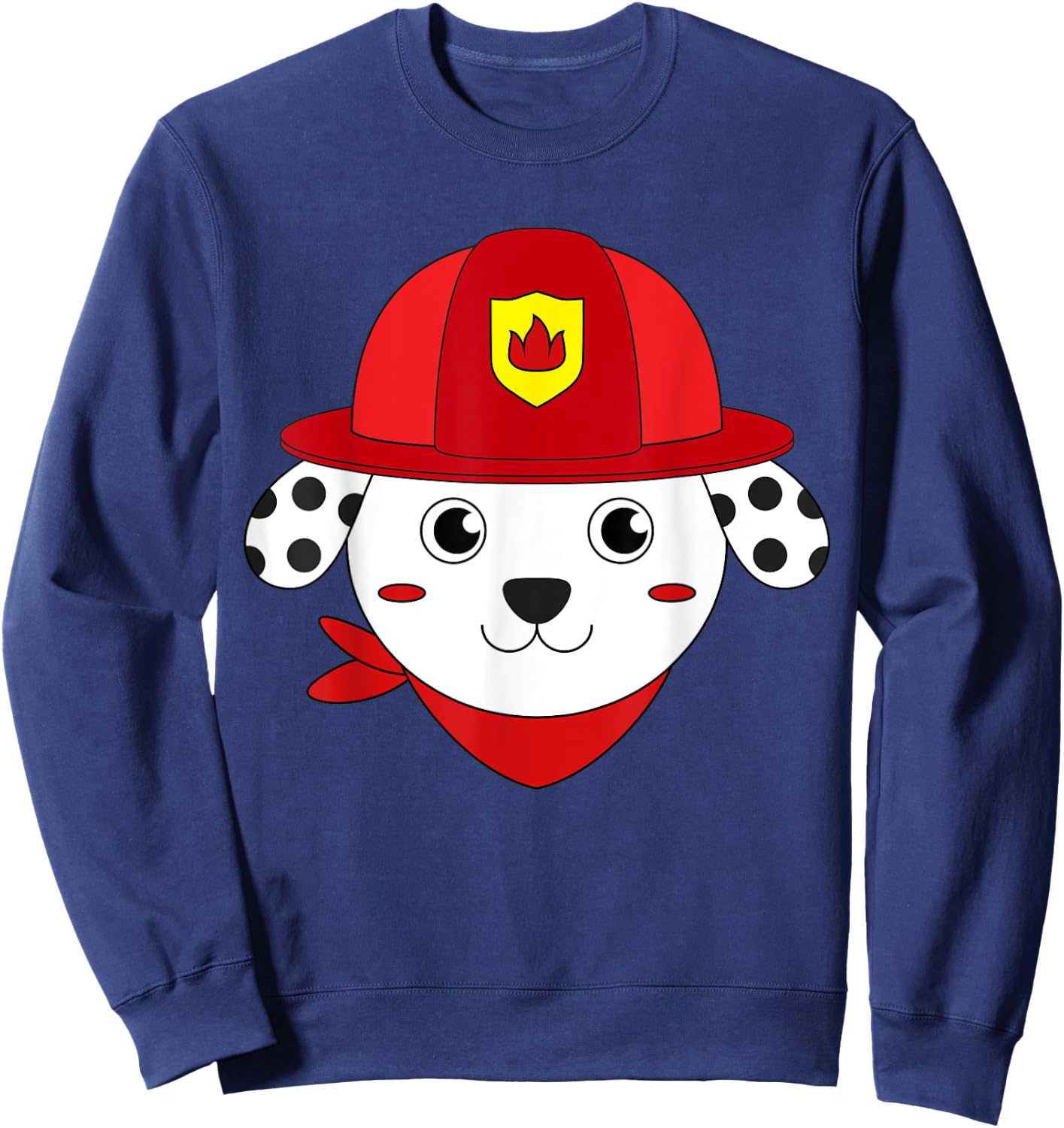 Firefighter Dog Dalmatian Fire Safety Week Fireman Hero Sweatshirt - Sweatshirt | Navy