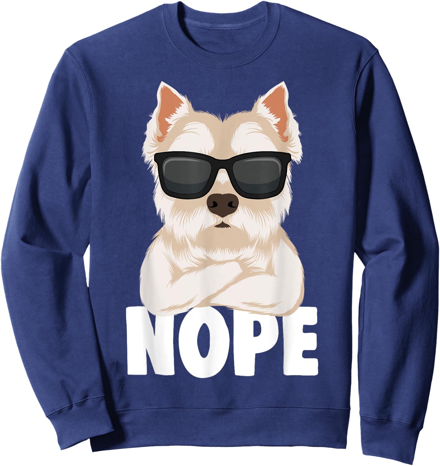 West Highland White Terrier Dog Westie Men Women Girls Kids Sweatshirt - Sweatshirt | Navy