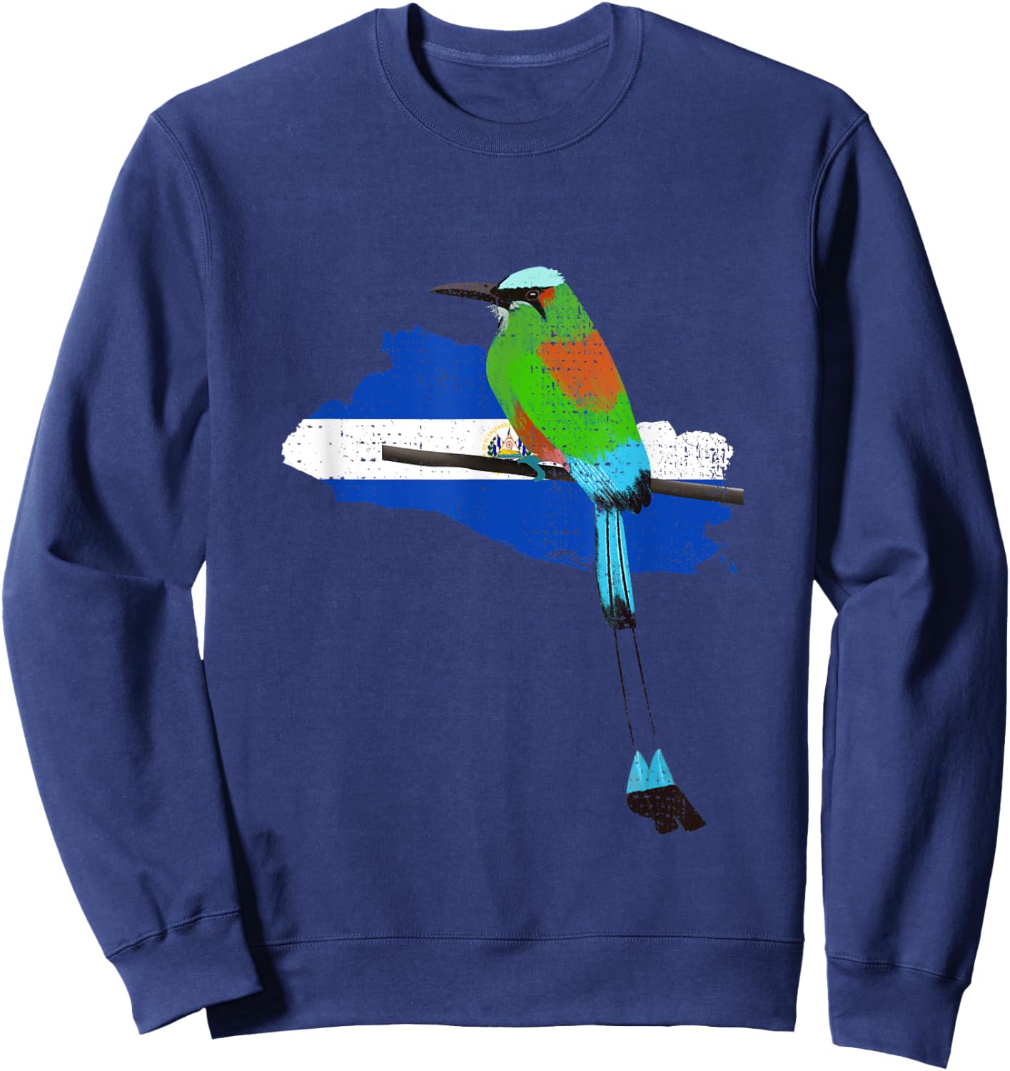 El Salvador Salvadoran Coat Salvadorian Gifts Torogoz Bird Sweatshirt - Sweatshirt | Navy