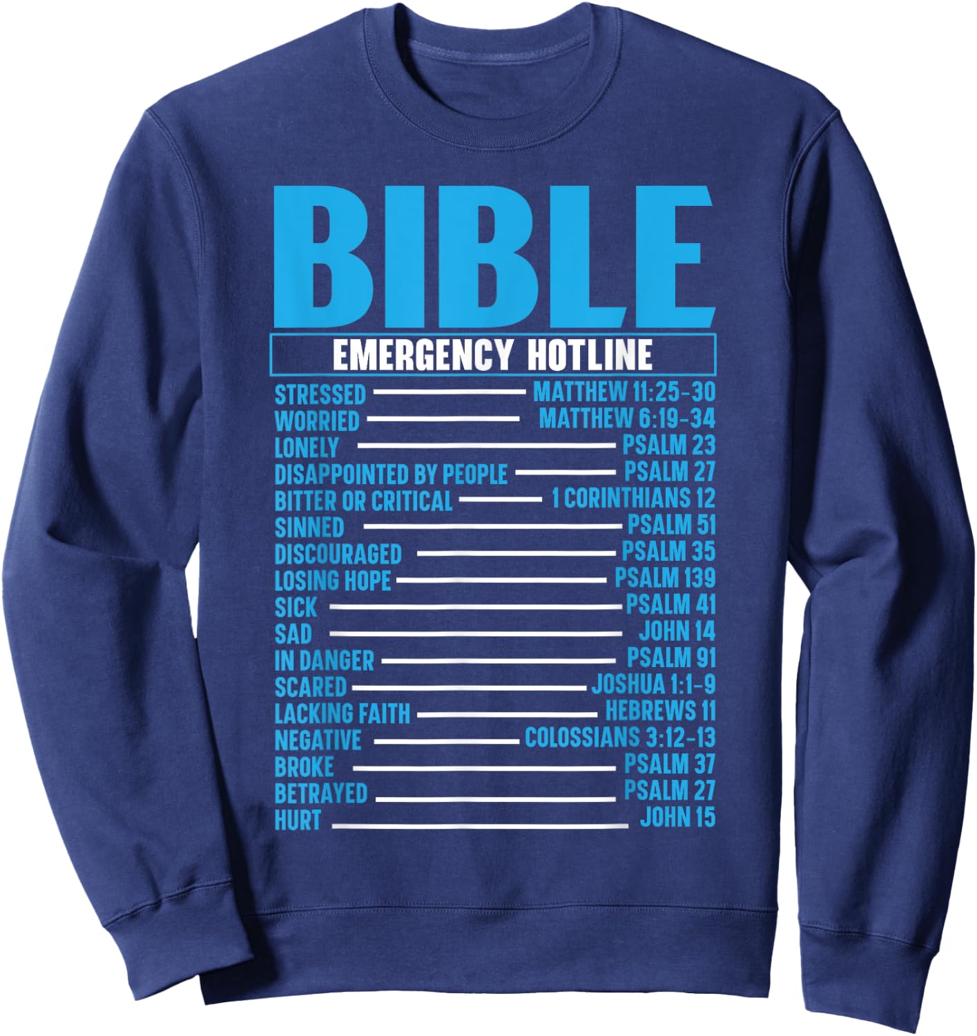 Bible Reader Religious Pastor Scripture Christian Believer Sweatshirt - Sweatshirt | Navy