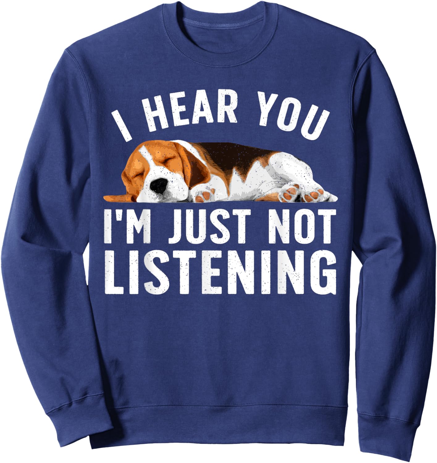 Funny Beagle Design Women Dad Mom Beagle Dog Lovers Sweatshirt - Sweatshirt | Navy