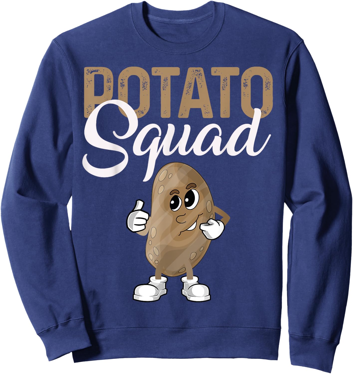 Cool Potato Squad Funny Potato Halloween Costume Vegan Team Sweatshirt - Sweatshirt | Navy