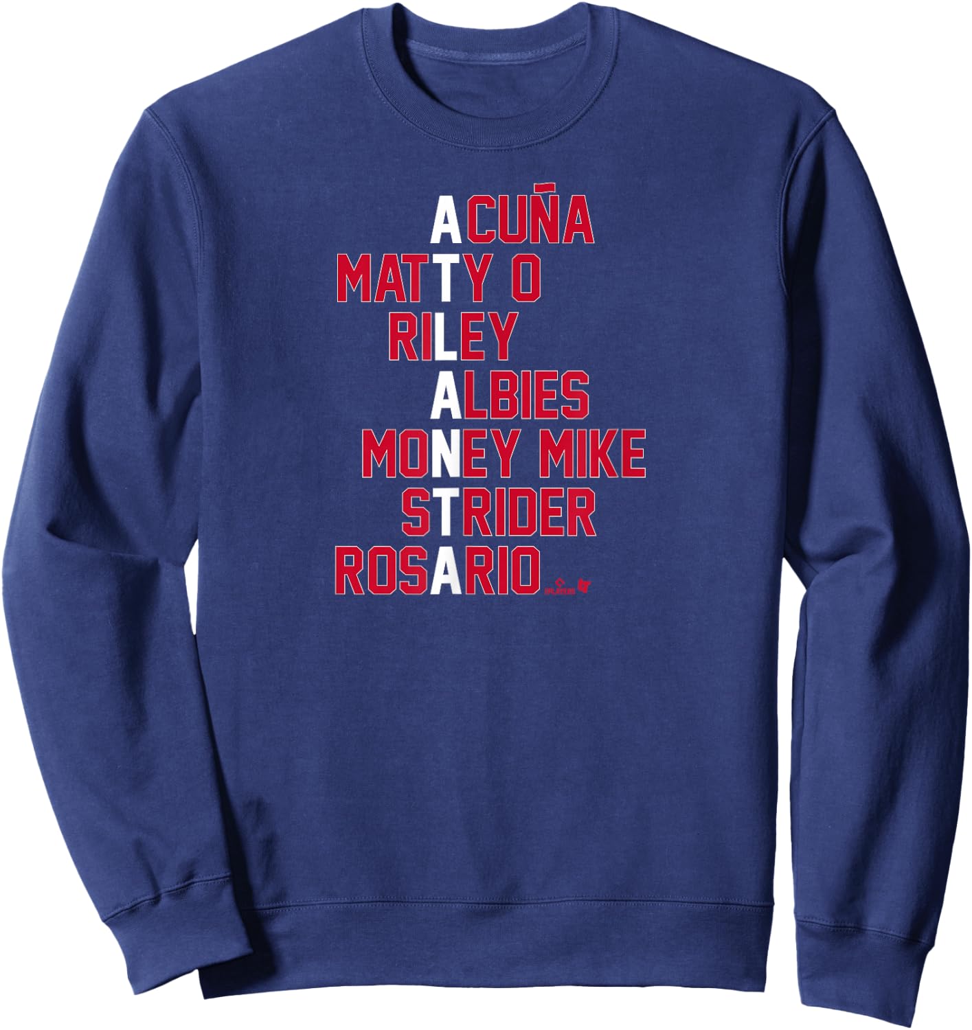 Atlanta Baseball Names - Atlanta Baseball Sweatshirt - Sweatshirt | Navy