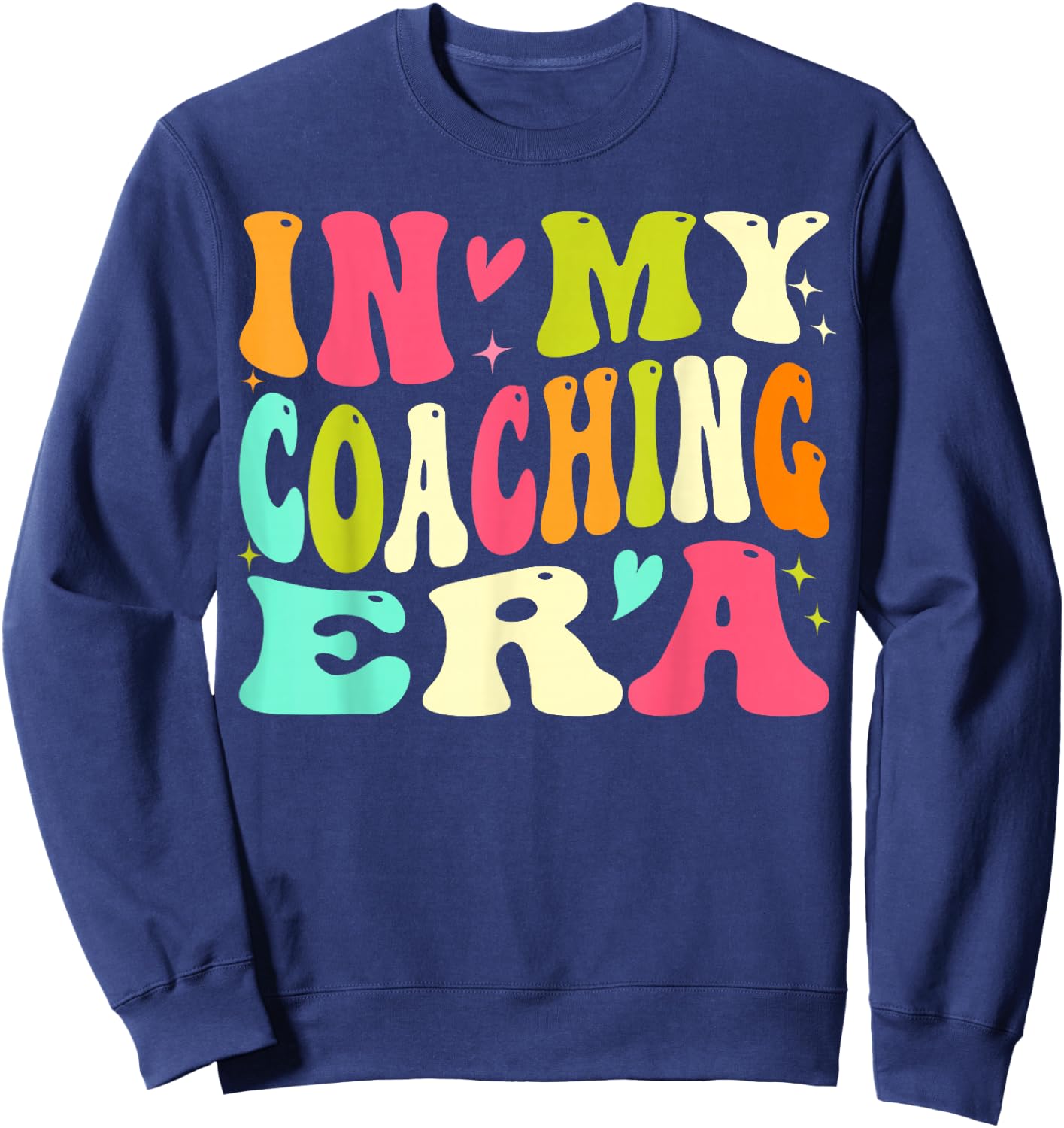 In My Coaching Era Groovy Sweatshirt - Sweatshirt | Navy