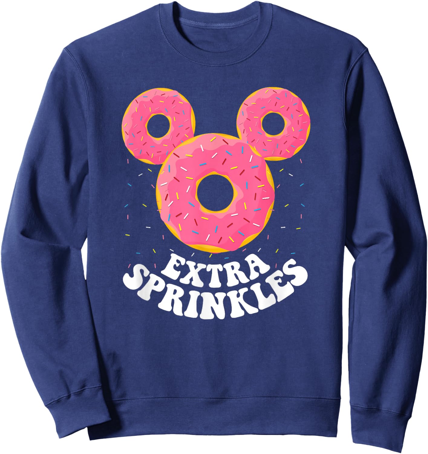 Disney Mickey Mouse Donut Ears Extra Sprinkles Small Sweatshirt - Sweatshirt | Navy