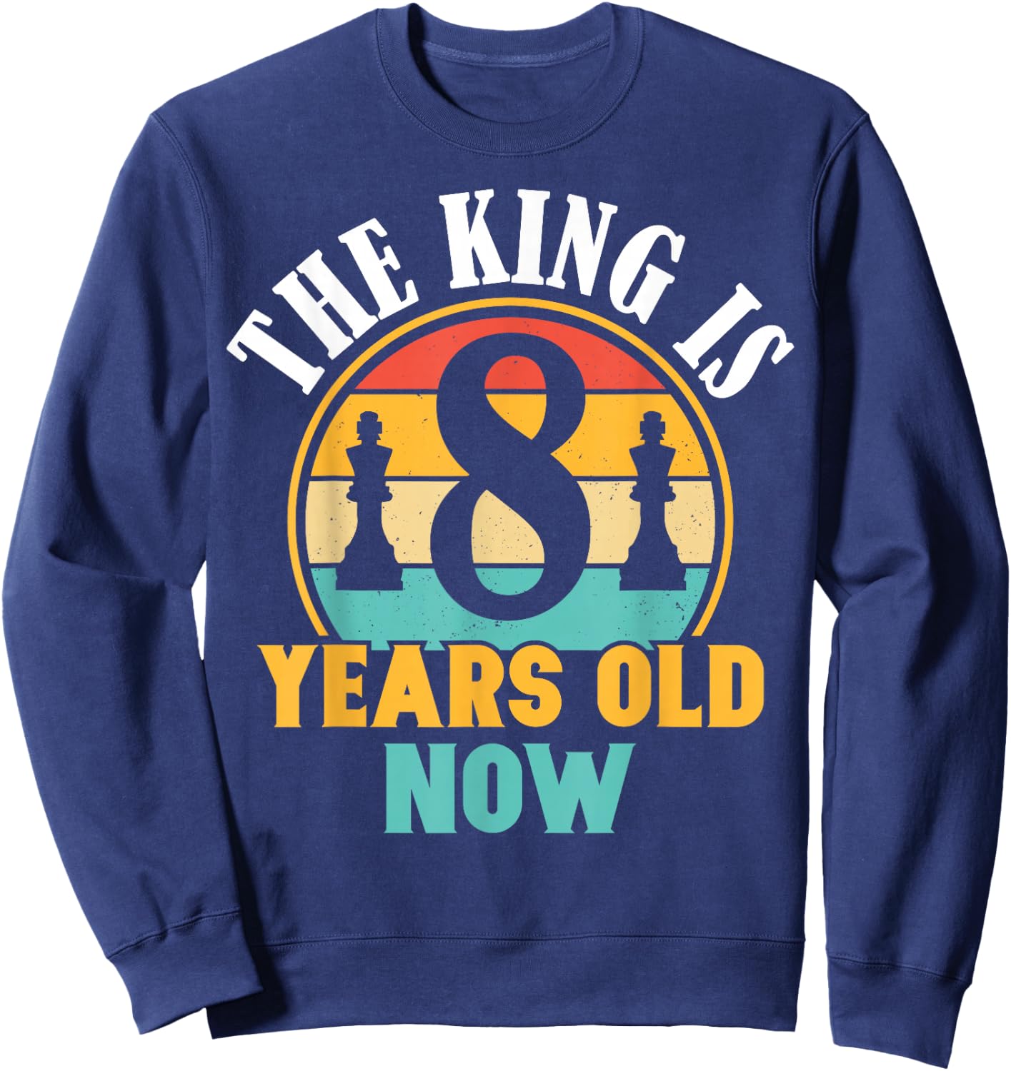 Chess Lover 8th Birthday Chess 8 Years Old Boy Birthday Sweatshirt - Sweatshirt | Navy