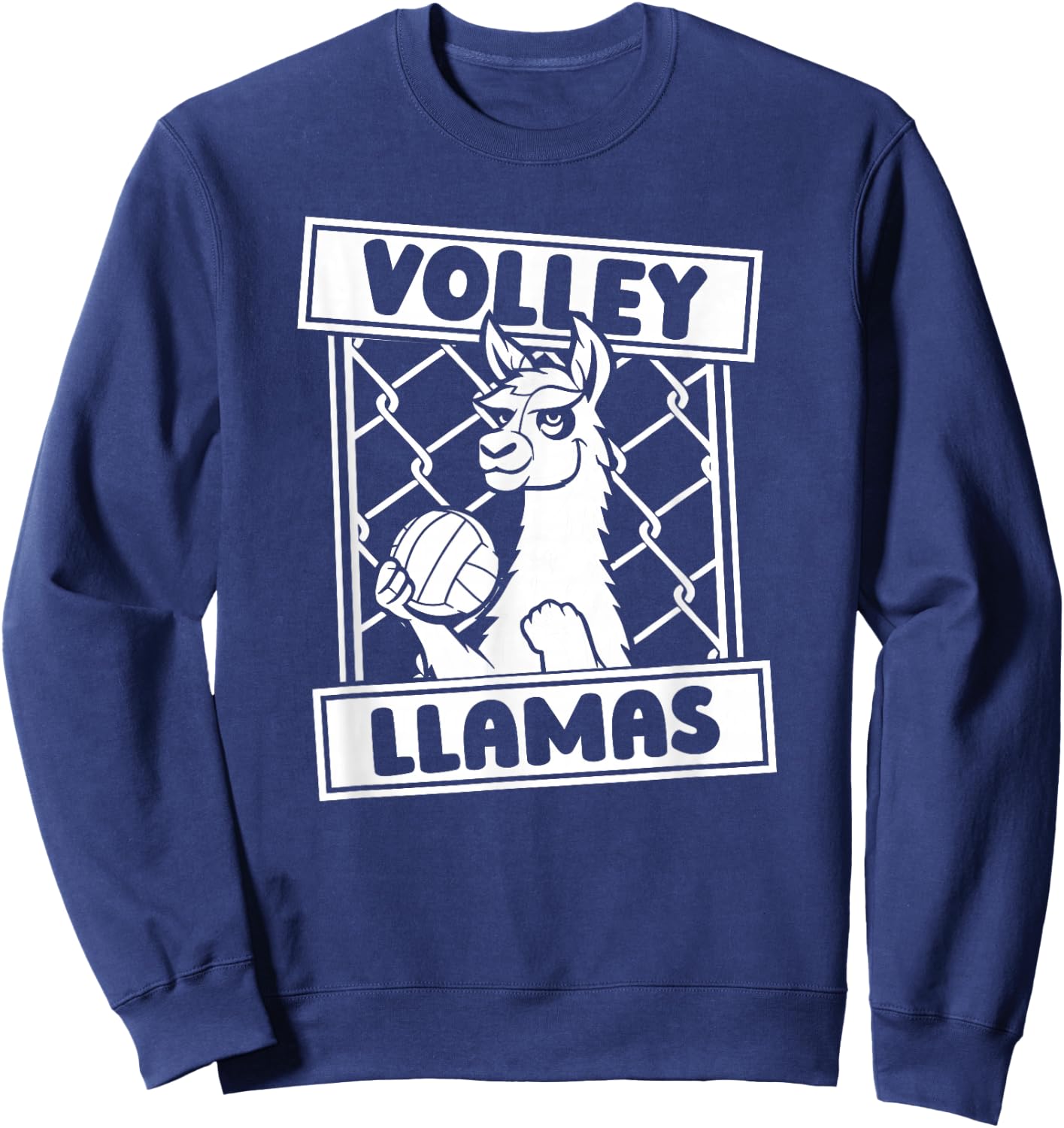 Volleyball Llama Vball - Beach Volley Llamas Sweatshirt - Sweatshirt | Navy