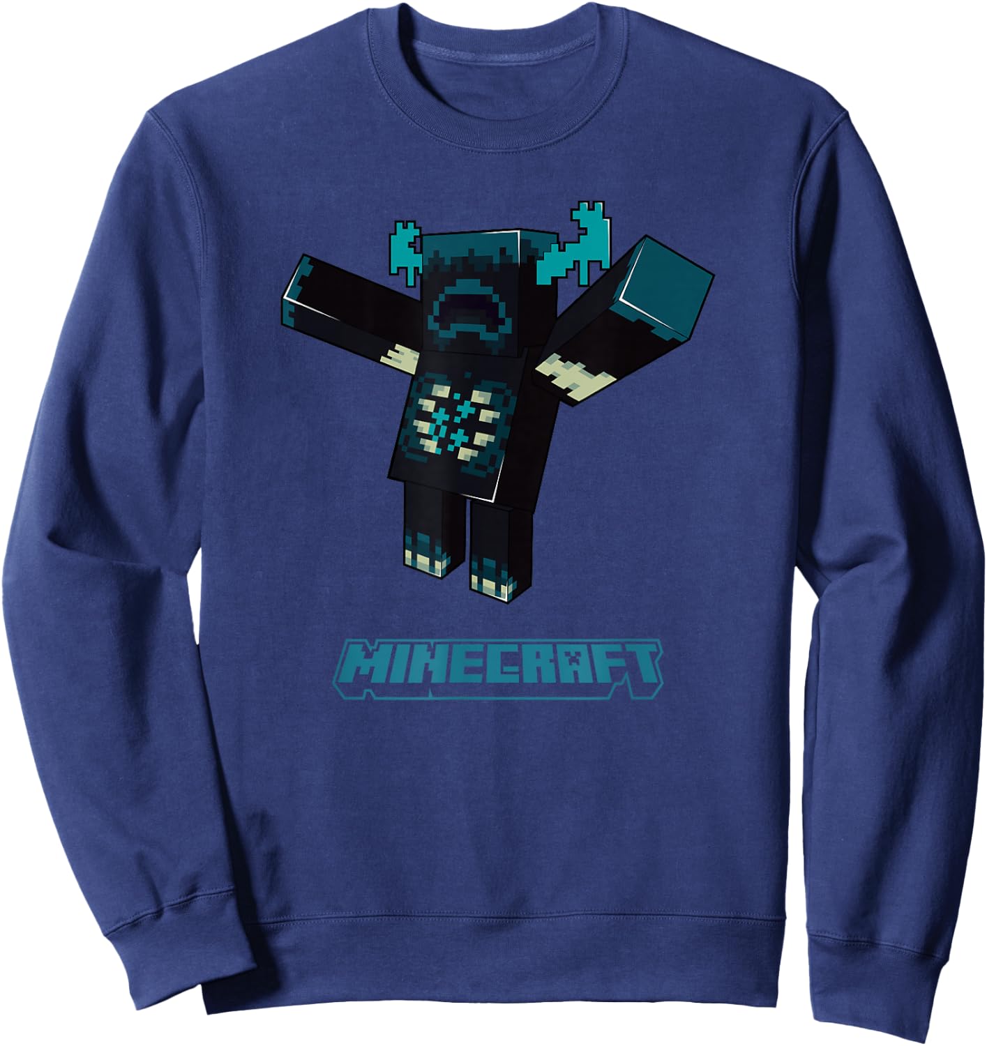 Minecraft Sculk Shrieker's Hostile Mob Warden Attack Sweatshirt - Sweatshirt | Navy