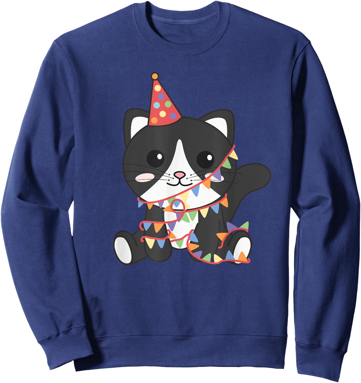Birthday Cat For Children A Birthday Cat Sweatshirt - Sweatshirt | Navy