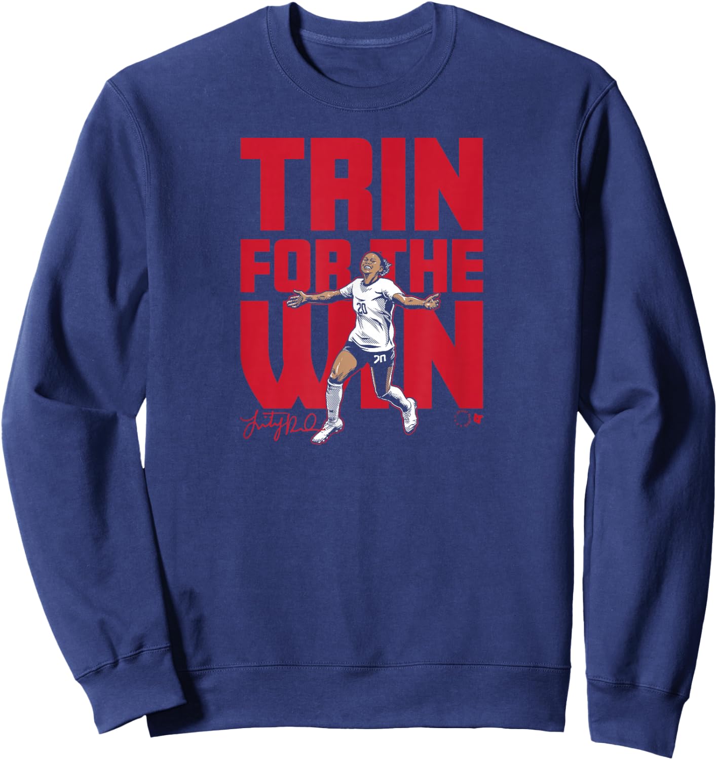Trinity Rodman - Trin for the Win - USA Women's Soccer Sweatshirt - Sweatshirt | Navy