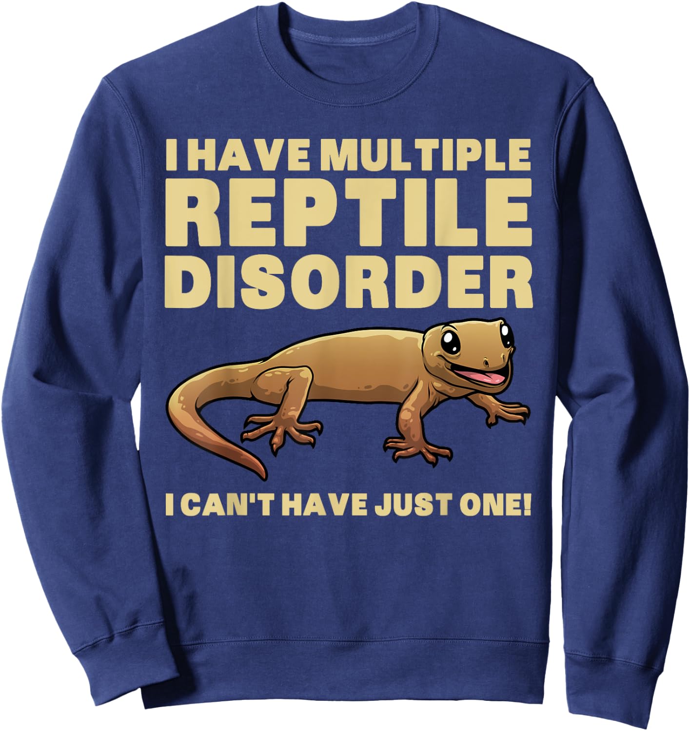Funny Reptile Women Bearded Dragon Crested Gecko Pet Sweatshirt - Sweatshirt | Navy