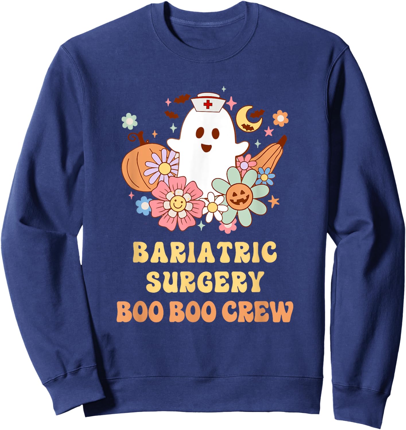 Bariatric Surgery Boo Boo Crew Nurse Halloween Sweatshirt - Sweatshirt | Navy