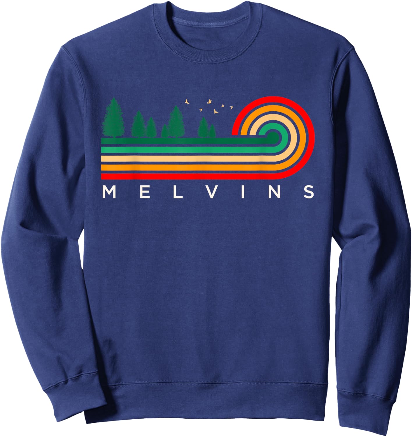 Evergreen Vintage Stripes Melvins, Delaware Sweatshirt - Sweatshirt | Navy