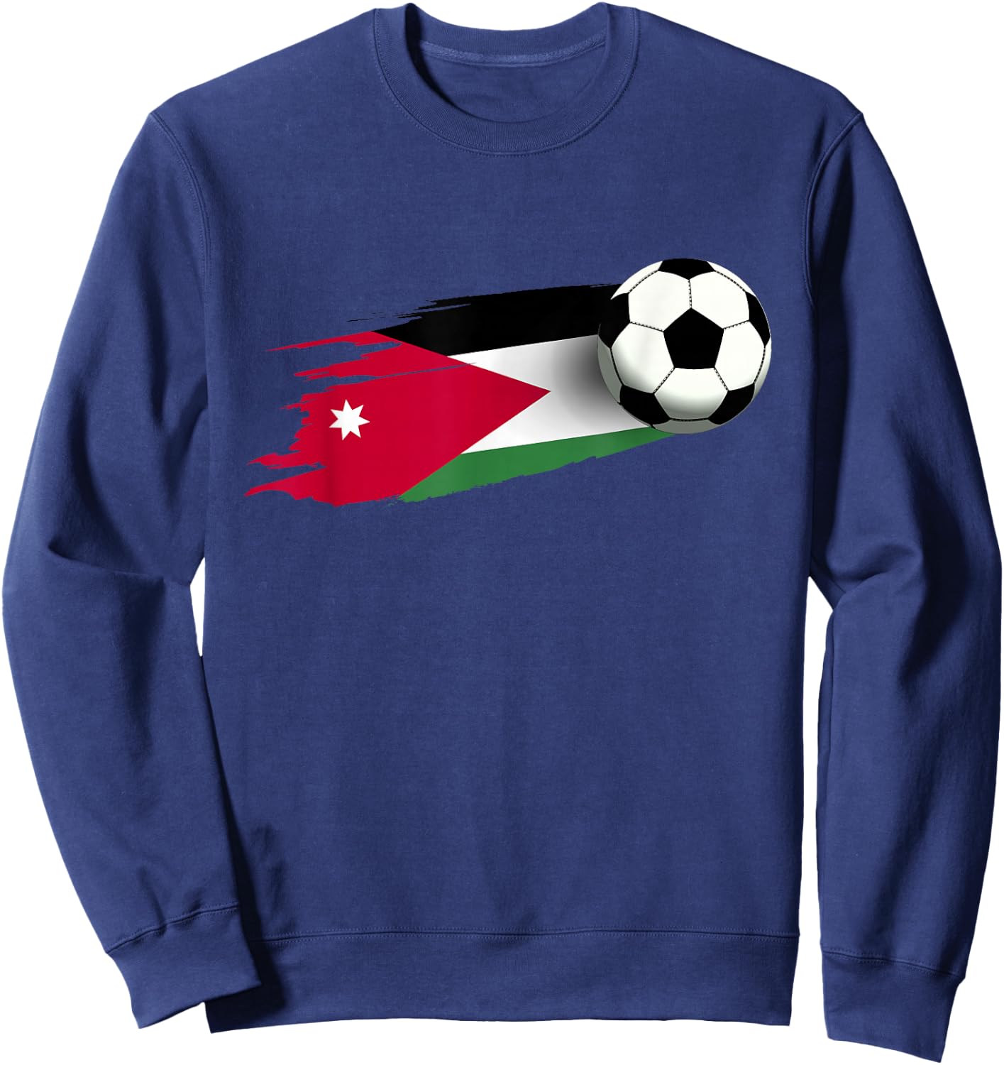 Jordan Flag Jersey Jordanian Soccer Team Jordanian Sweatshirt - Sweatshirt | Navy
