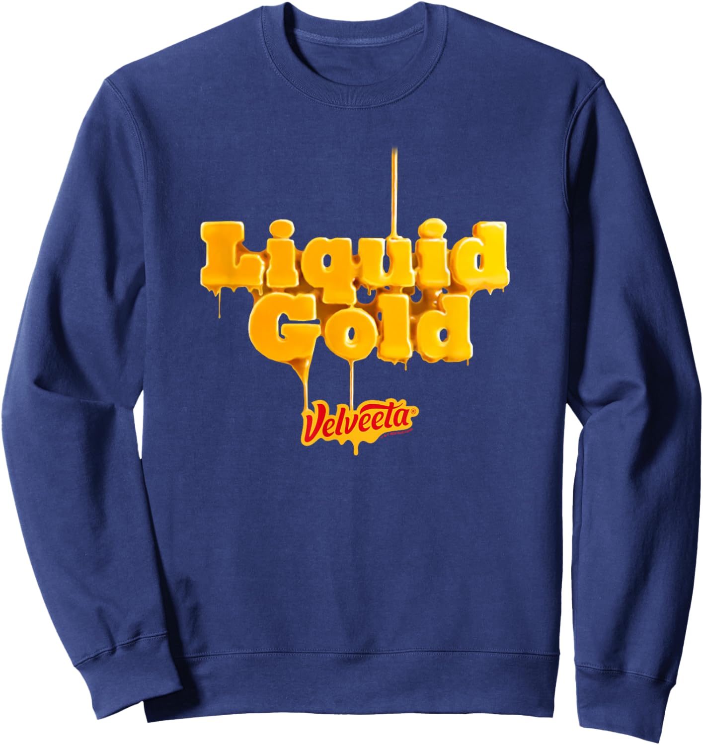Velveeta Melted Chesee Liquid Gold Iconic Logo Sweatshirt - Sweatshirt | Navy