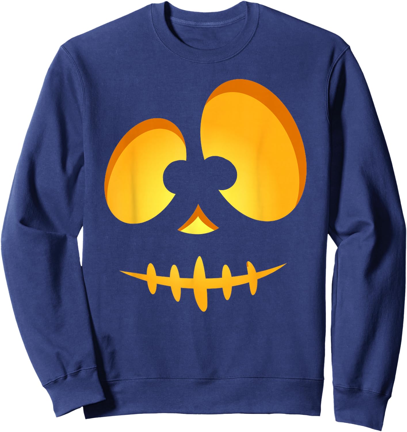 Jack O Lantern Scary Carved Pumpkin Scull Halloween Costume Sweatshirt - Sweatshirt | Navy