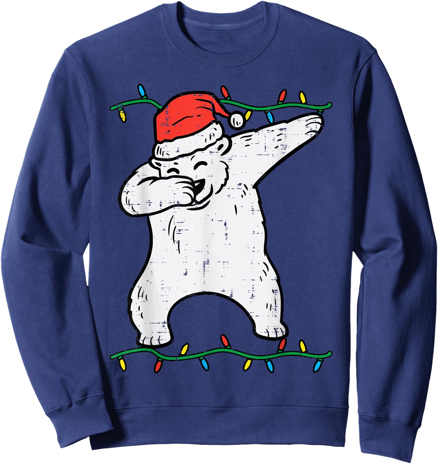 Dabbing Polar Bear Dab Xmas Christmas Boys Kids Girl Youth Sweatshirt - Sweatshirt | Navy