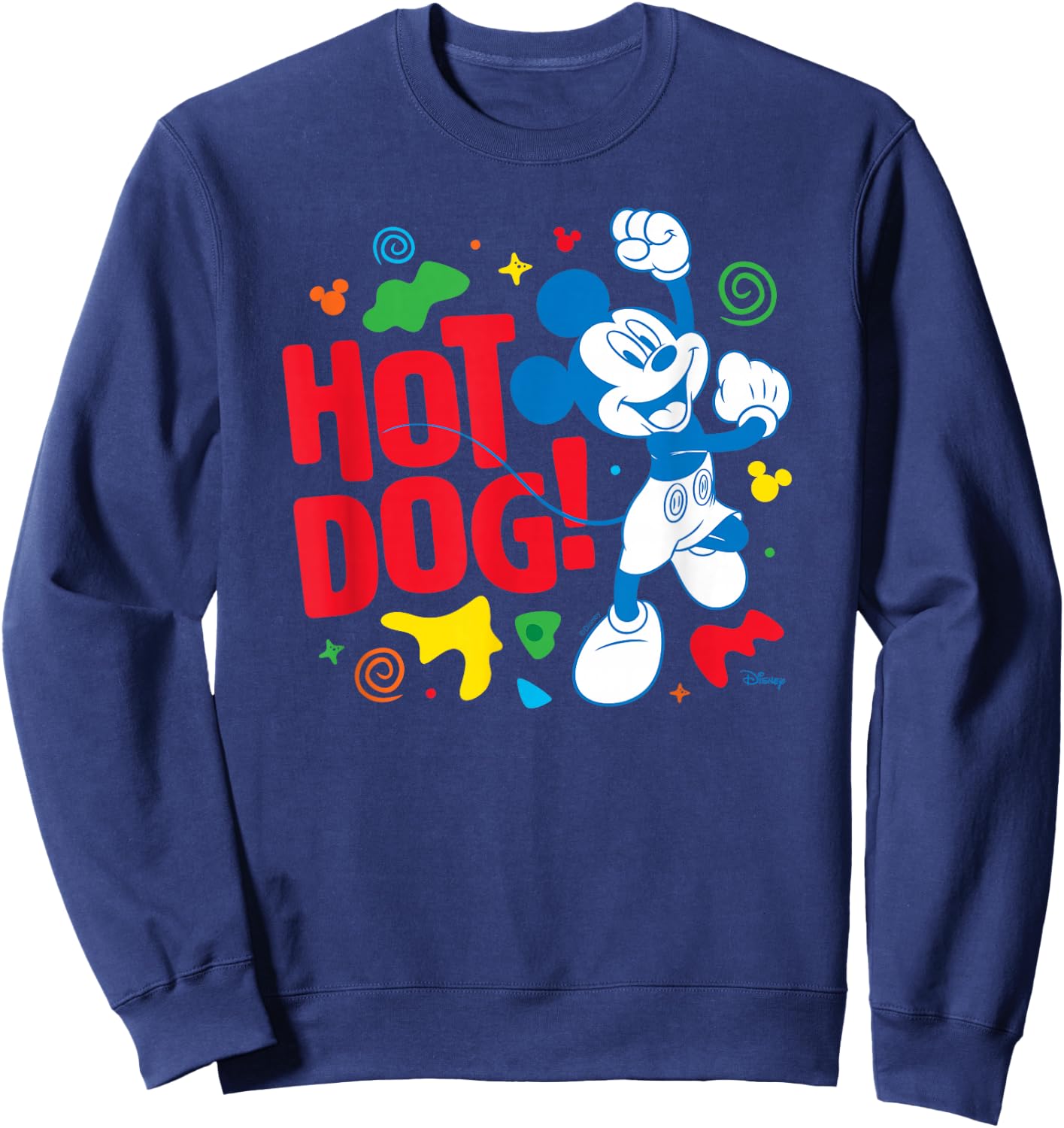 Mickey & Friends- Hot Dog Mickey Sweatshirt - Sweatshirt | Navy
