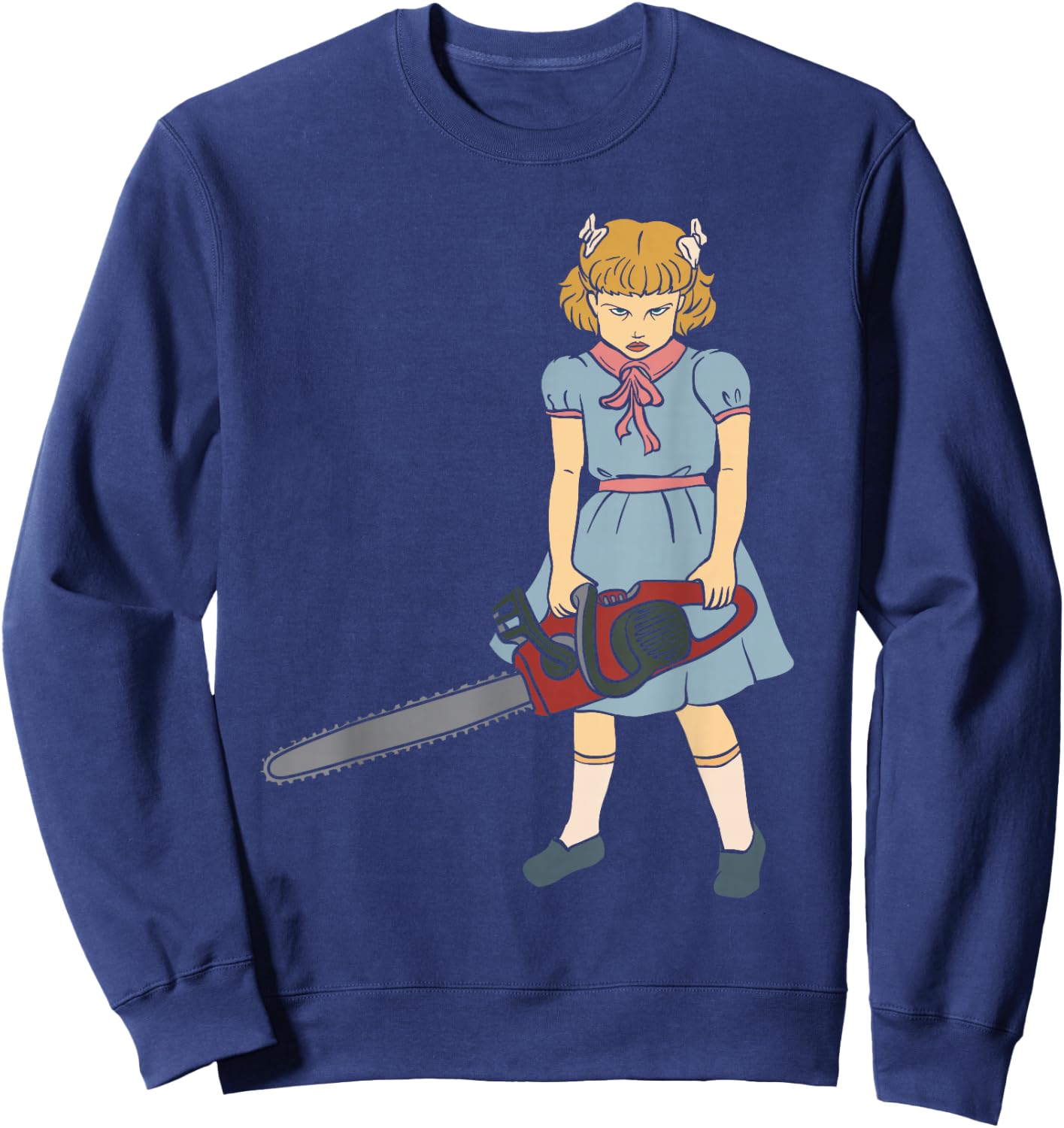 Chainsaw Girl - Gothic Punk Goth Horror Fan - Saw Chainsaws Sweatshirt - Sweatshirt | Navy