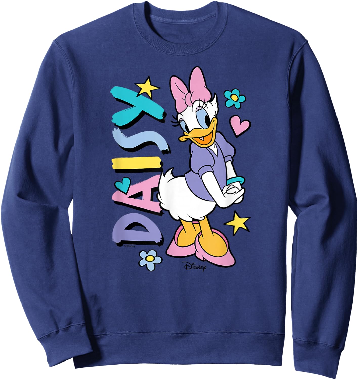 Daisy - Daisy Duck with Icons Sweatshirt - Sweatshirt | Navy