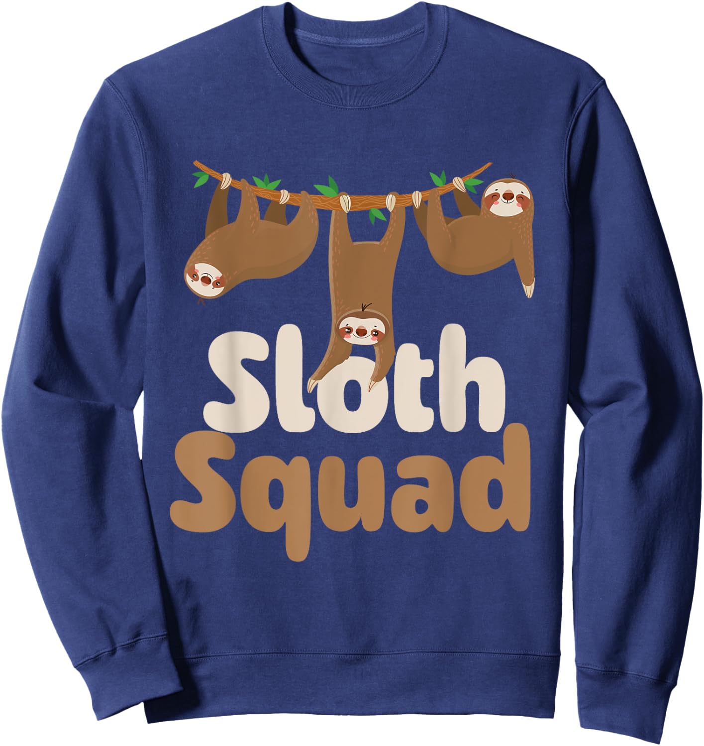 Sloth Squad - Family Wildlife Zoo Animal Lover Zookeeper Sweatshirt - Sweatshirt | Navy