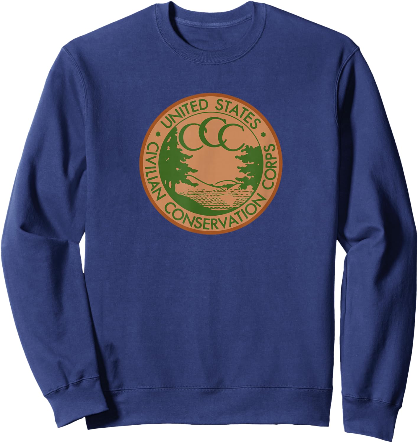 Civilian Conservation Corps CCC Logo Retro Outdoors 1930s Sweatshirt - Sweatshirt | Navy