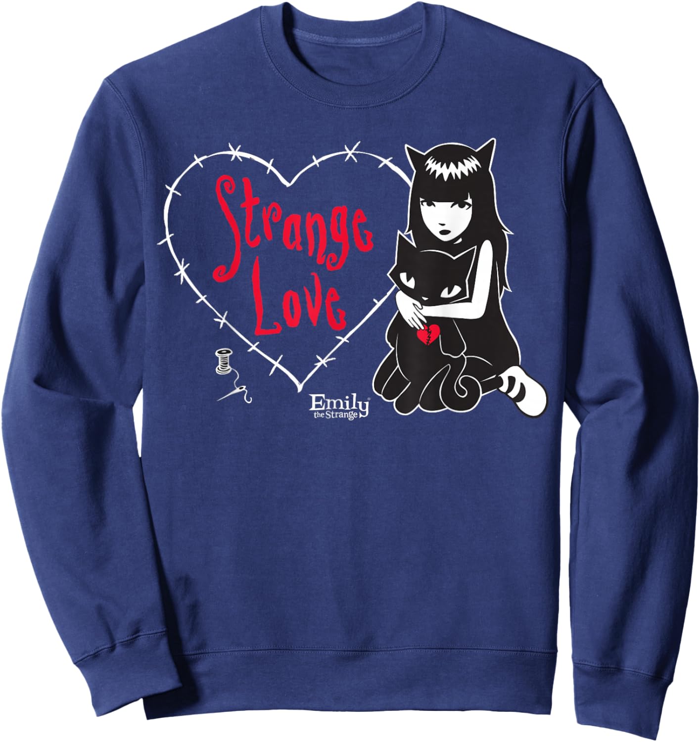 Emily The Strange Strange Love Sweatshirt - Sweatshirt | Navy