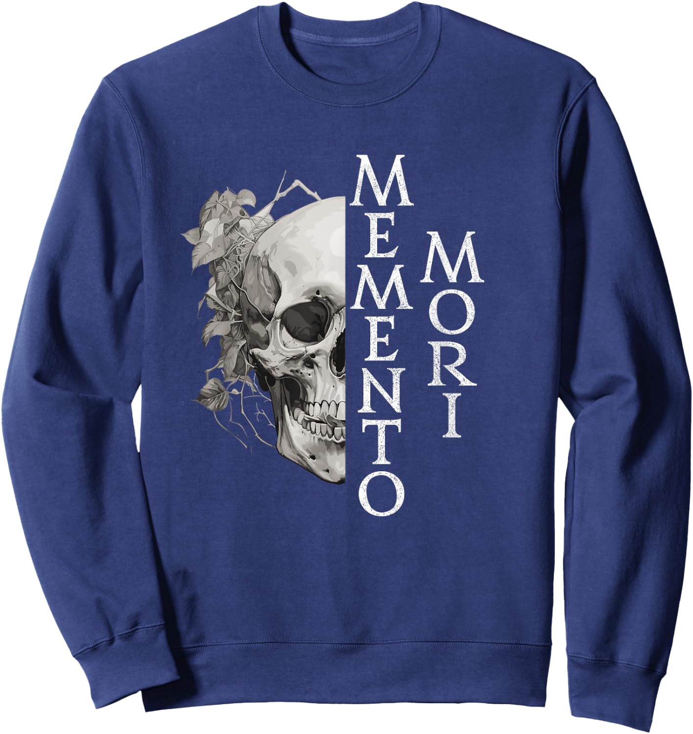 Memento Mori | Latin Phrase Sweatshirt - Sweatshirt | Navy