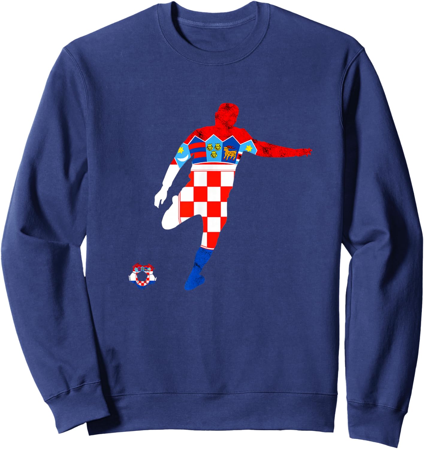 Croatia Croatian Roots Croatian Soccer Player Croatian Flag Sweatshirt - Sweatshirt | Navy