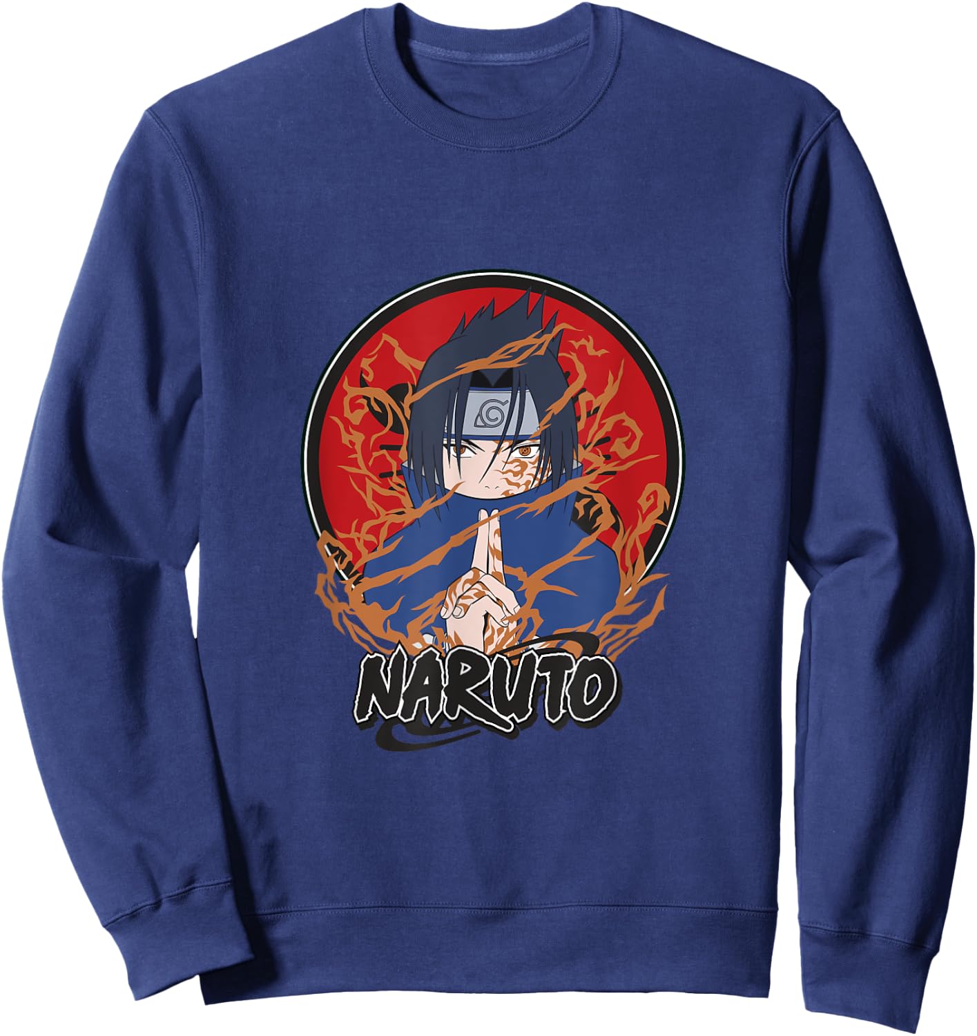 Naruto Classic Sasuke Cursed Seal Sweatshirt - Sweatshirt | Navy